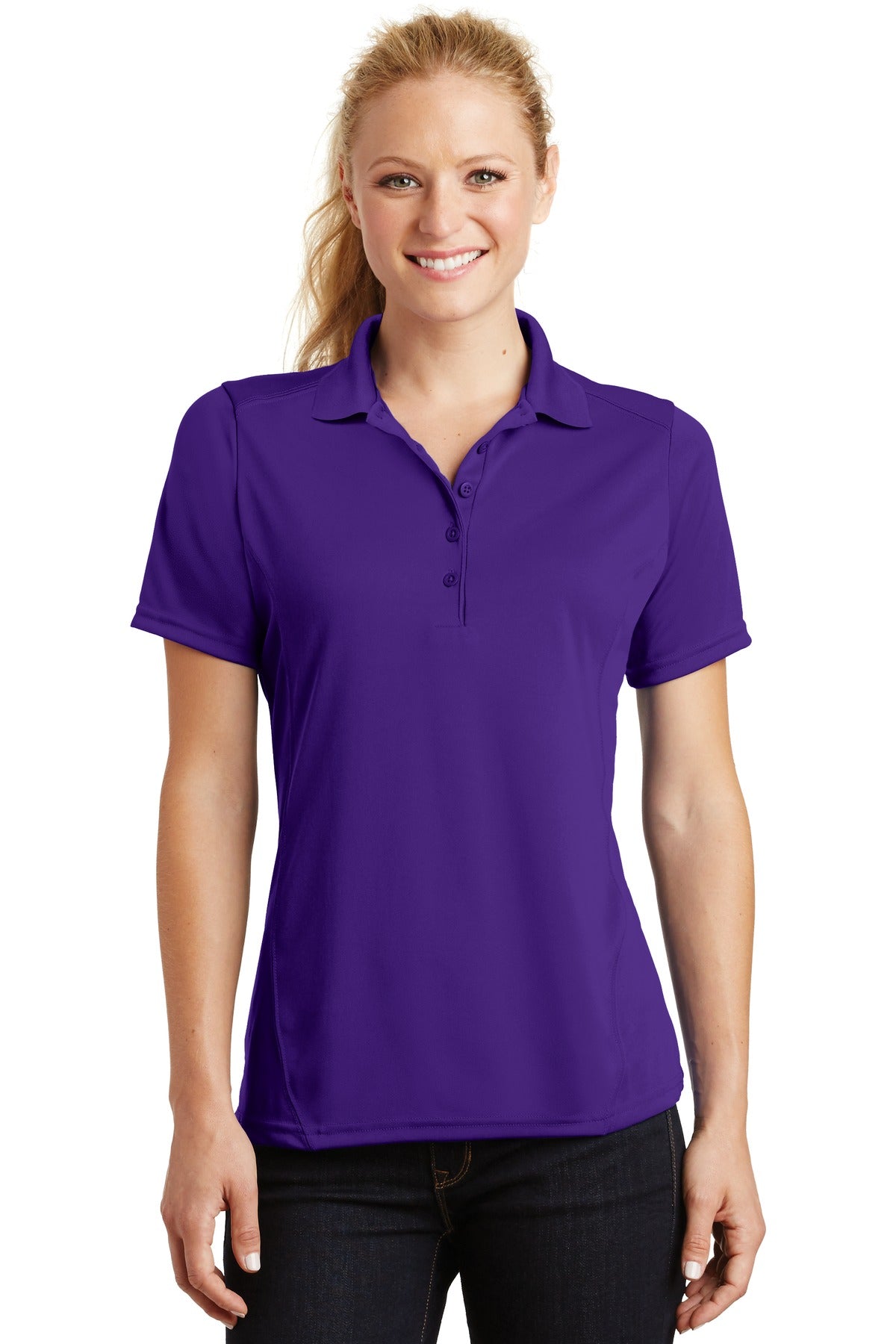Custom Embroidered - Sport-Tek© Women's Dry Zone© Raglan Accent Polo. L475