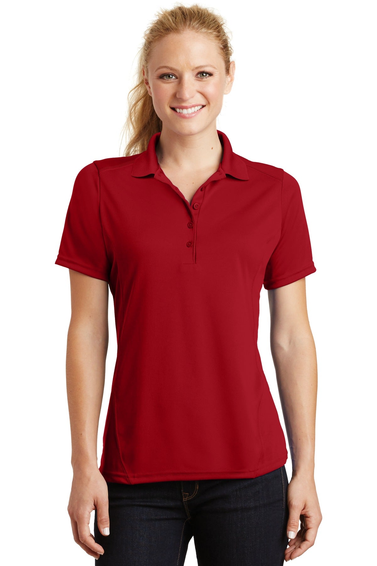 Custom Embroidered - Sport-Tek© Women's Dry Zone© Raglan Accent Polo. L475