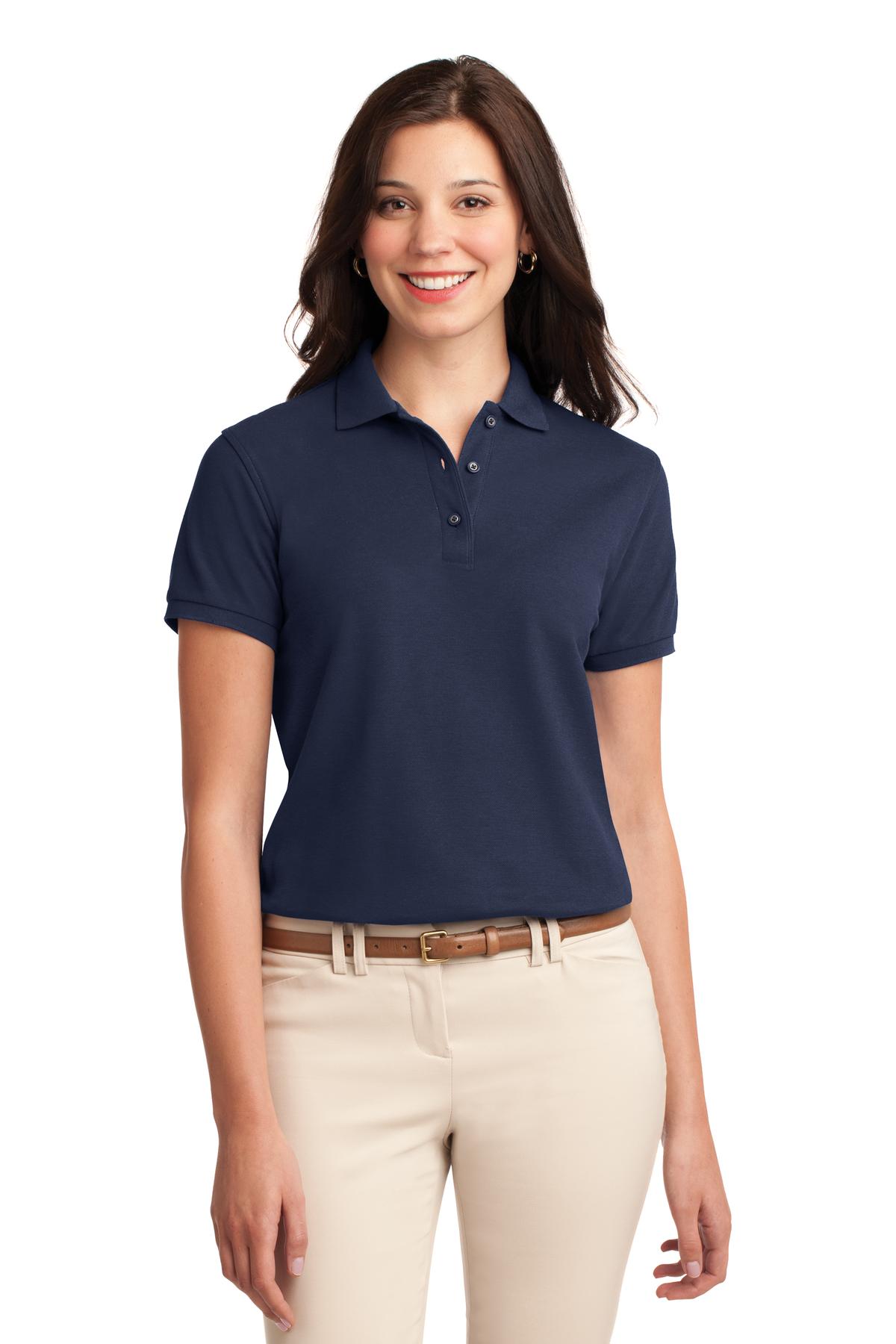 Custom Embroidery or DTF Print - Port Authority ® Women's Silk Touch™ Polo. L500