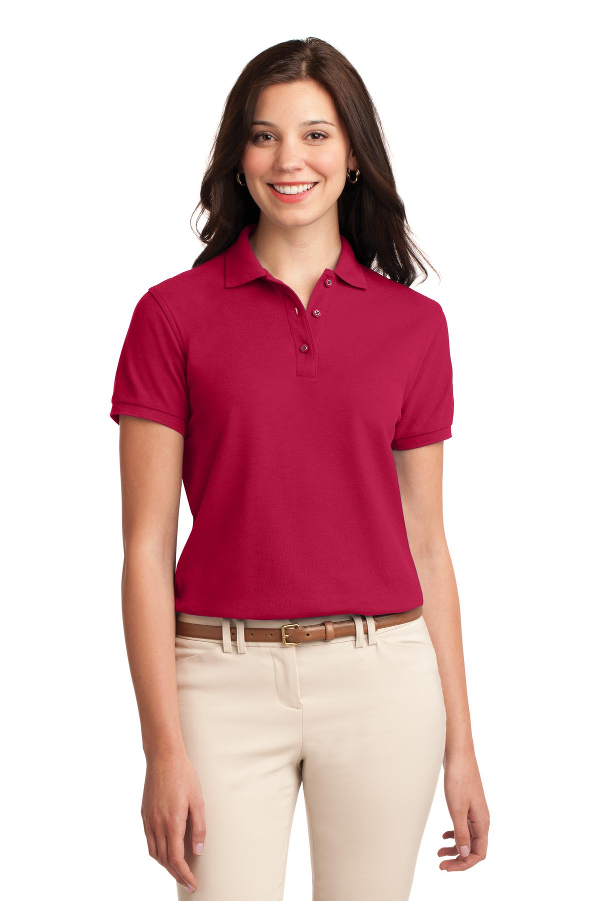 Custom Embroidery or DTF Print - Port Authority ® Women's Silk Touch™ Polo. L500