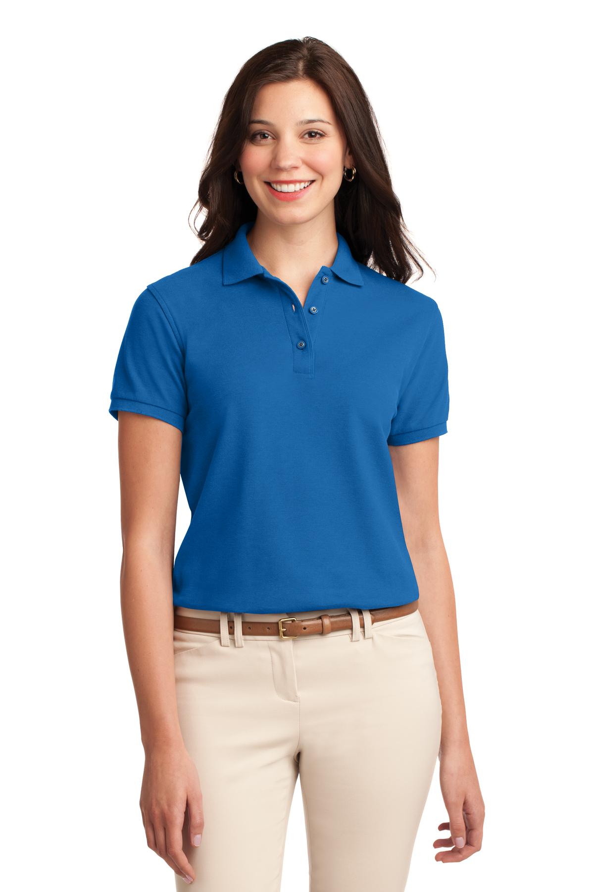 Custom Embroidery or DTF Print - Port Authority ® Women's Silk Touch™ Polo. L500