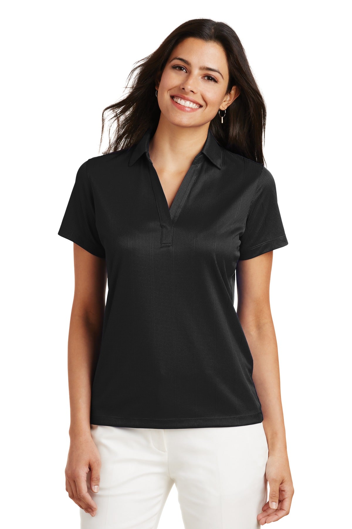 Custom Embroidery or DTF Print - Port Authority ® Women's Performance Fine Jacquard Polo. L528
