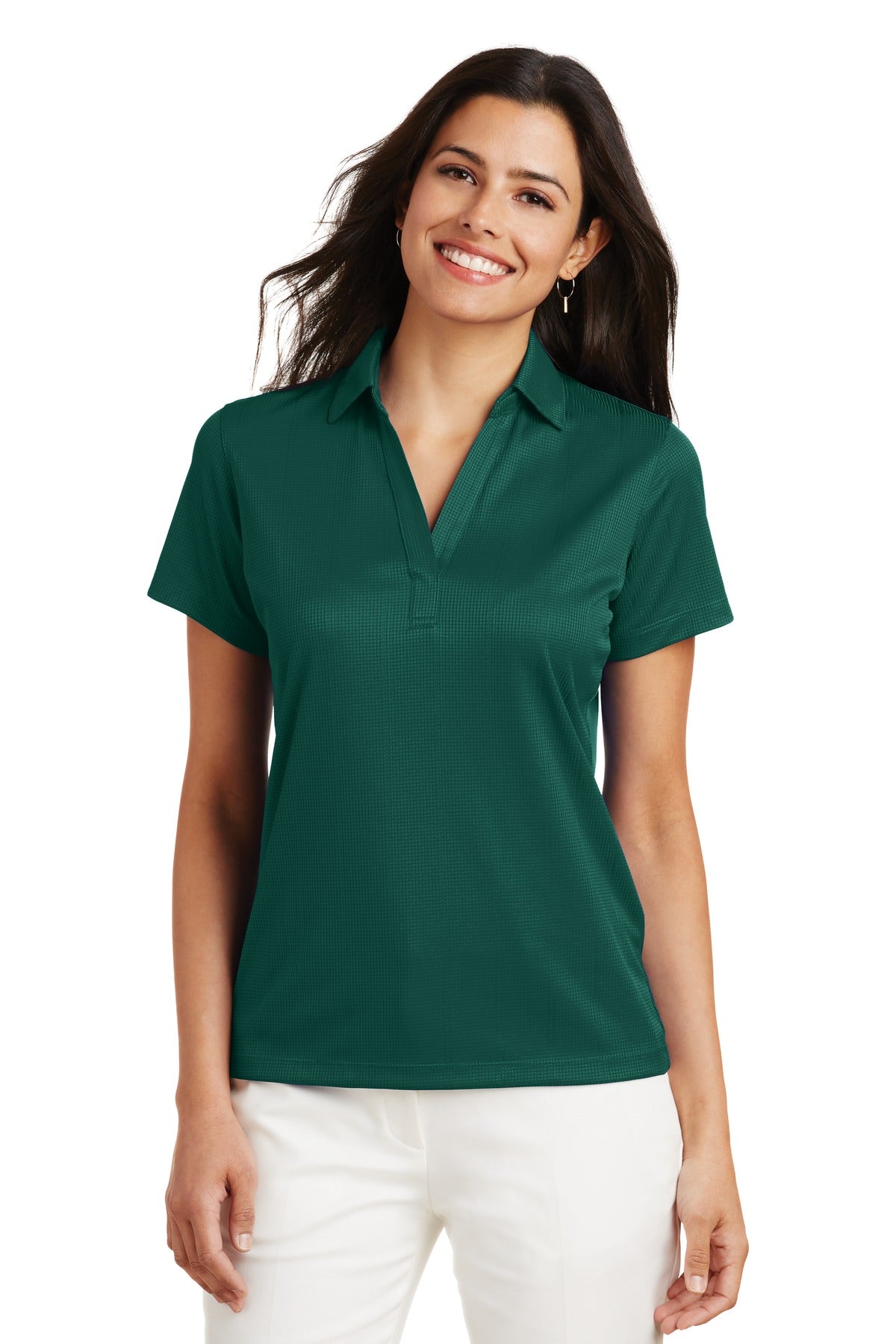 Custom Embroidery or DTF Print - Port Authority ® Women's Performance Fine Jacquard Polo. L528