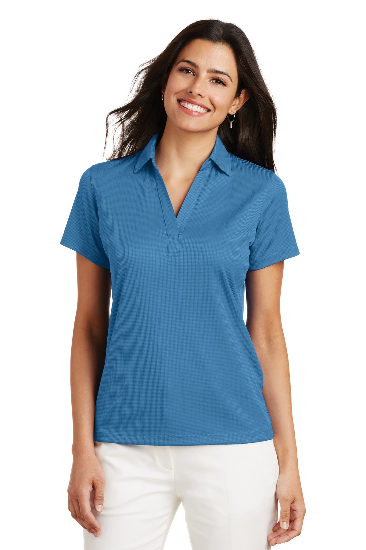 Custom Embroidered - Port Authority© Women's Performance Fine Jacquard Polo. L528