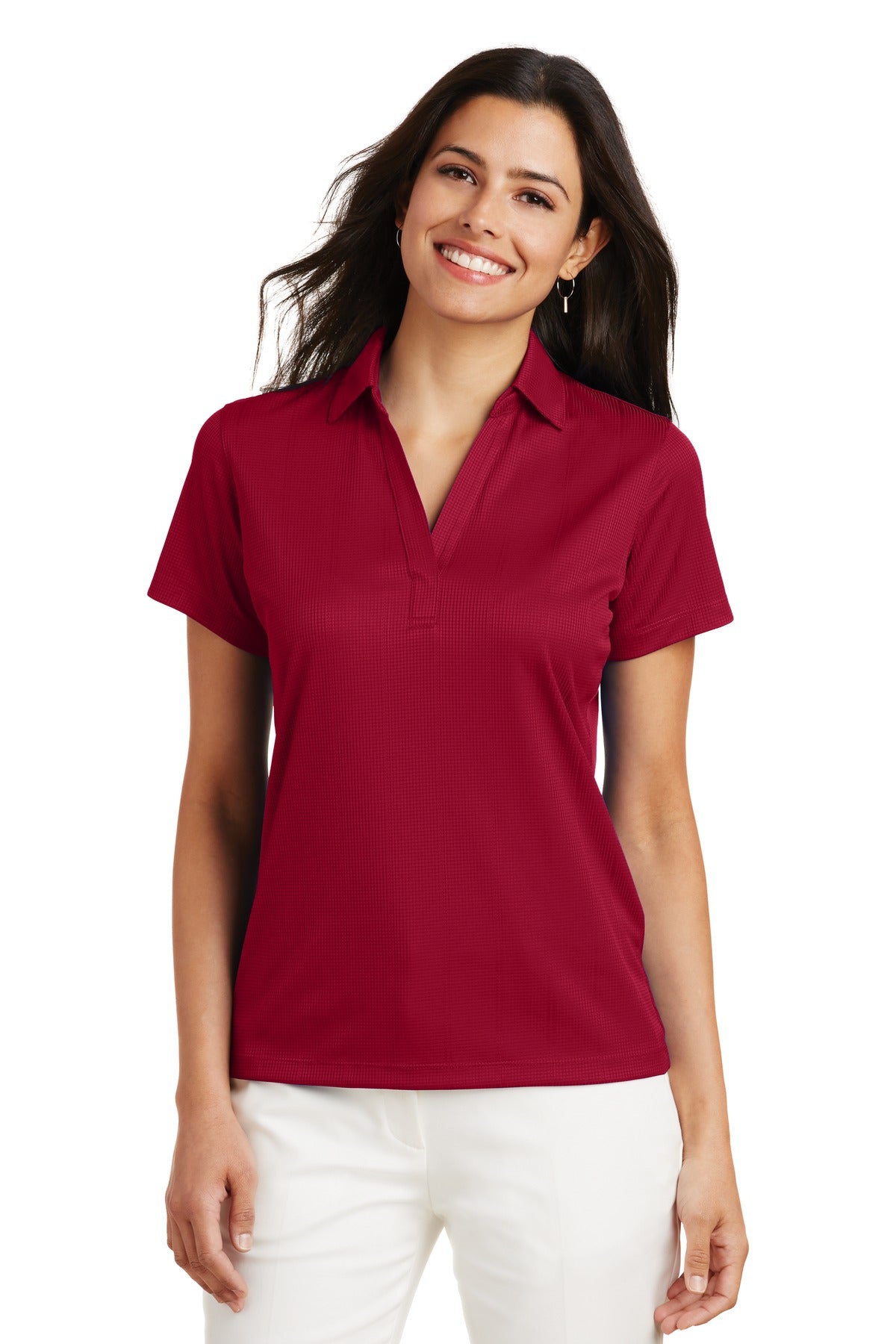 Custom Embroidery or DTF Print - Port Authority ® Women's Performance Fine Jacquard Polo. L528