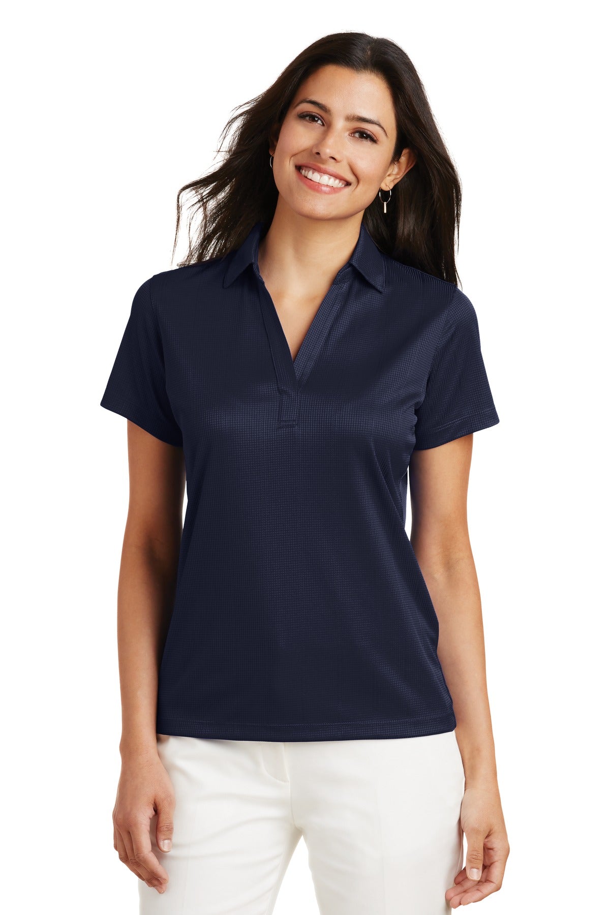 Custom Embroidered - Port Authority© Women's Performance Fine Jacquard Polo. L528