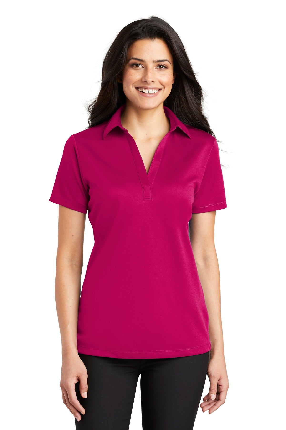Custom Embroidery or DTF Print - Port Authority ® Women's Silk Touch™ Performance Polo. L540