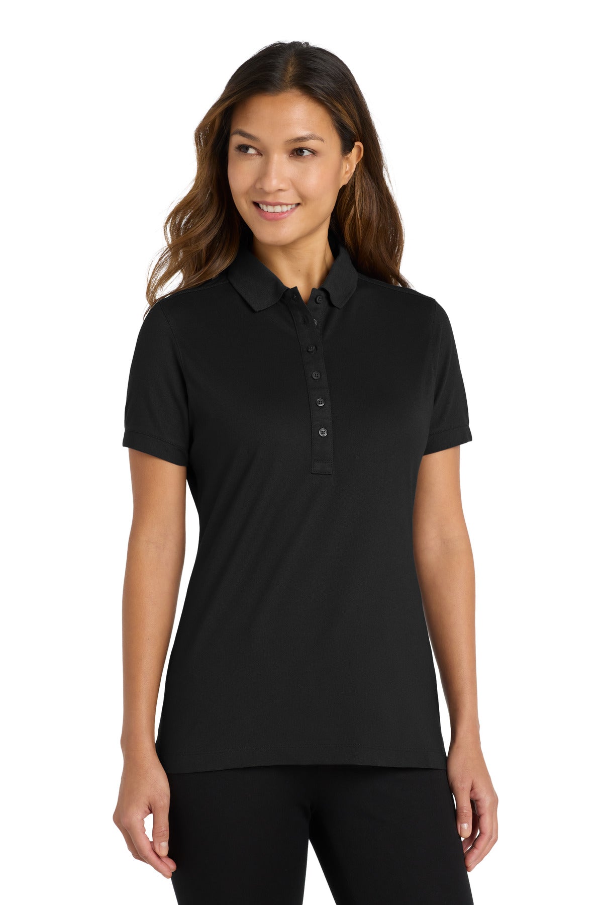 Custom Embroidery or DTF Print - Port Authority ® Women's Stretch Pique Polo. L555