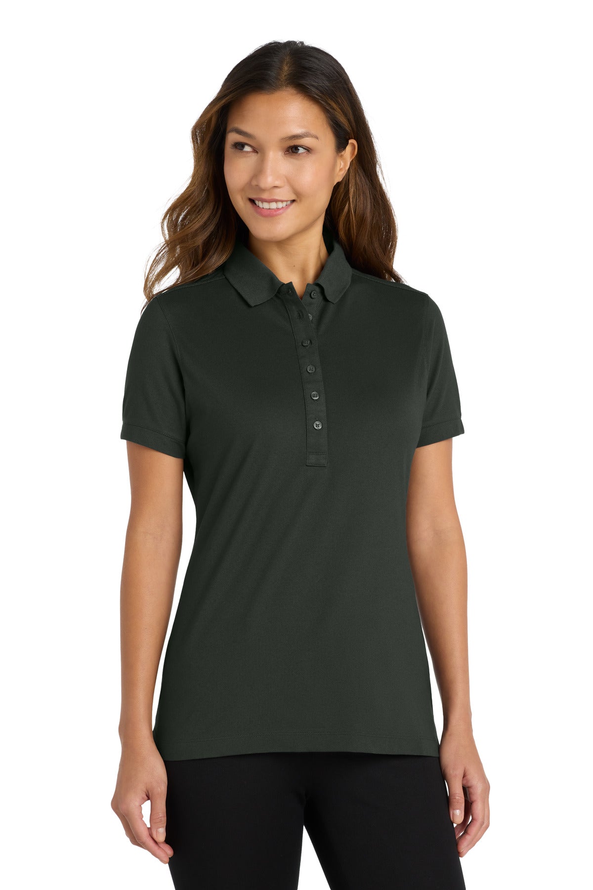 Custom Embroidered - Port Authority© Women's Stretch Pique Polo. L555