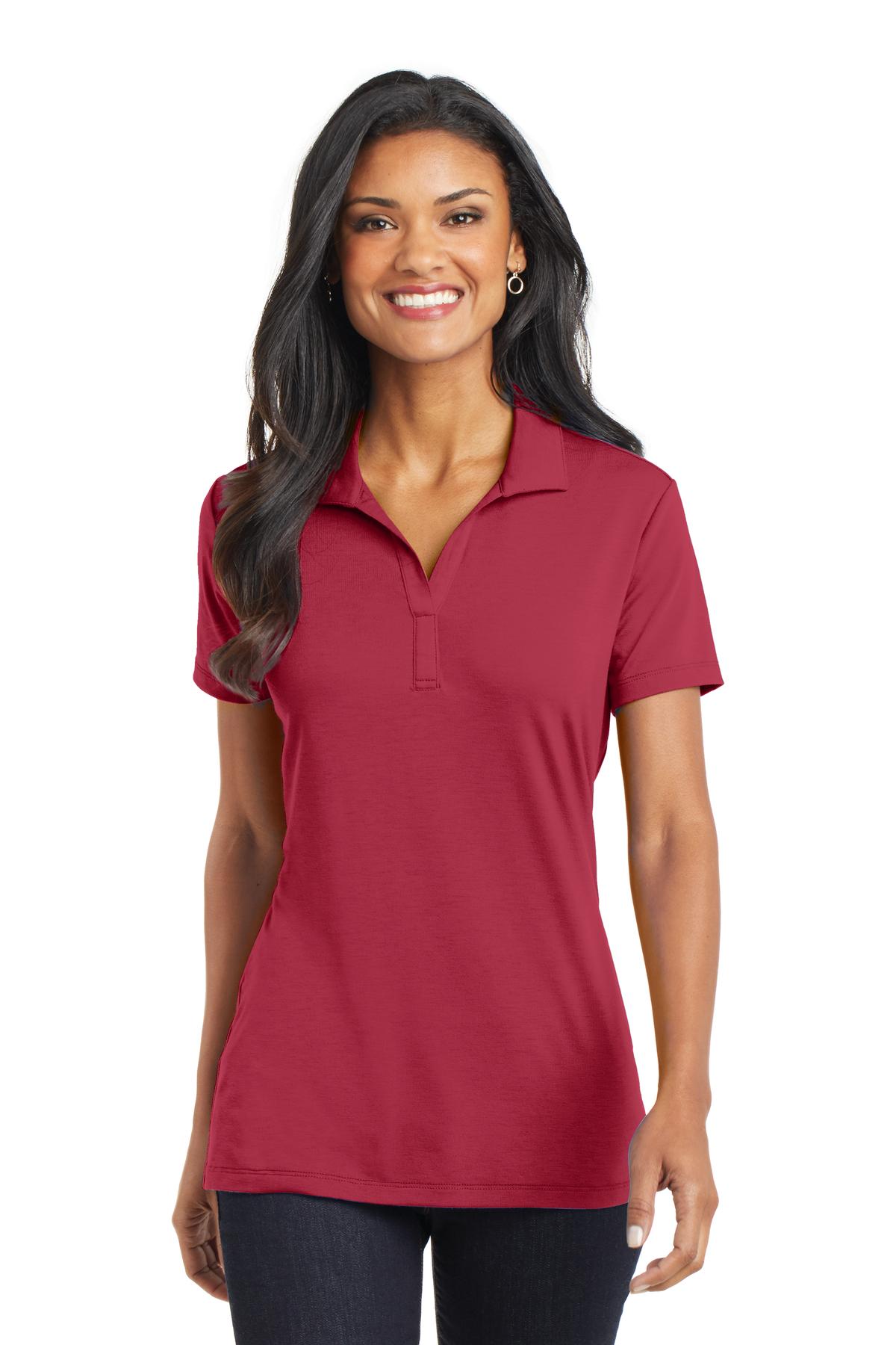 Custom Embroidery or DTF Print - Port Authority ® Women's Cotton Touch ™ Performance Polo. L568