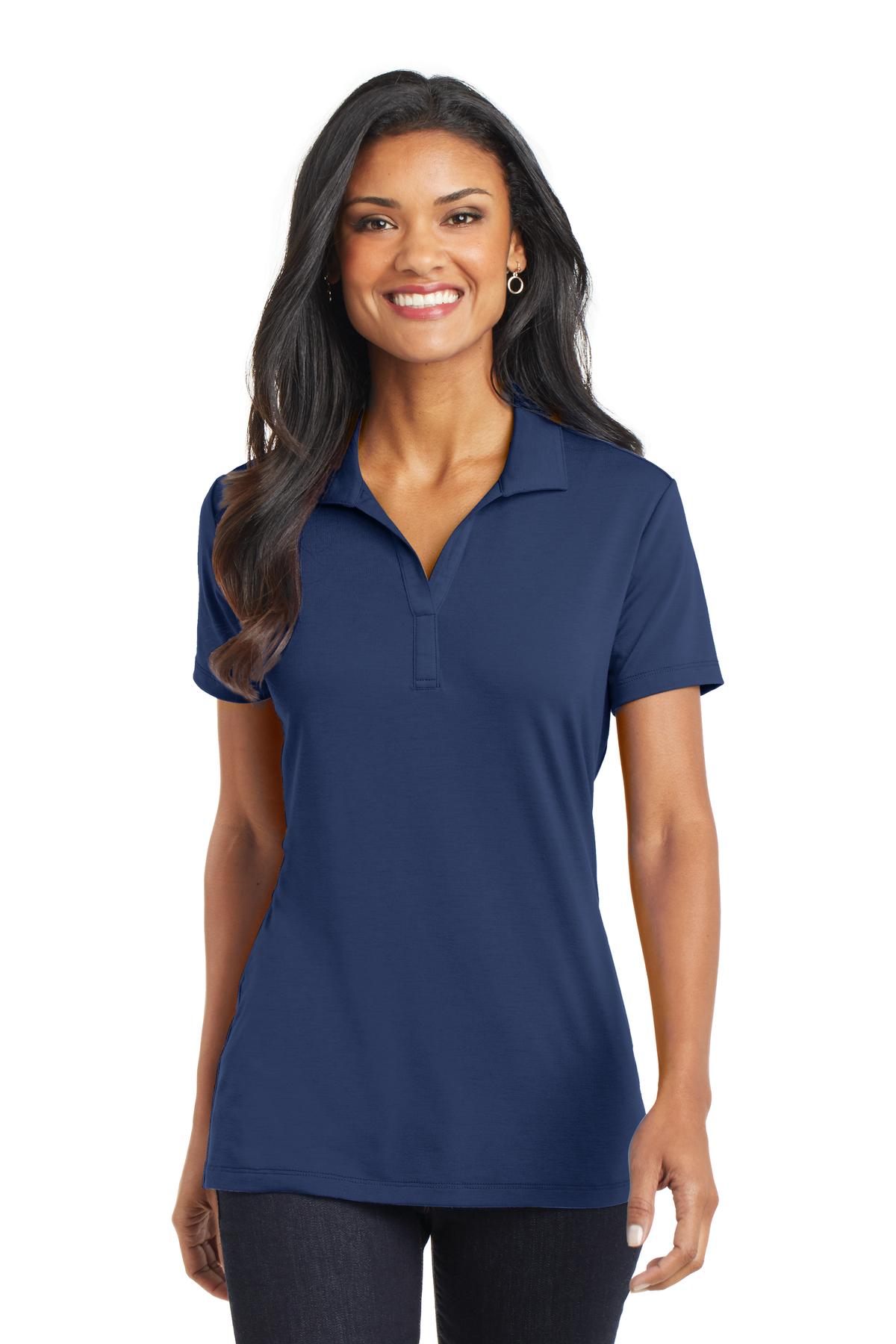 Custom Embroidery or DTF Print - Port Authority ® Women's Cotton Touch ™ Performance Polo. L568