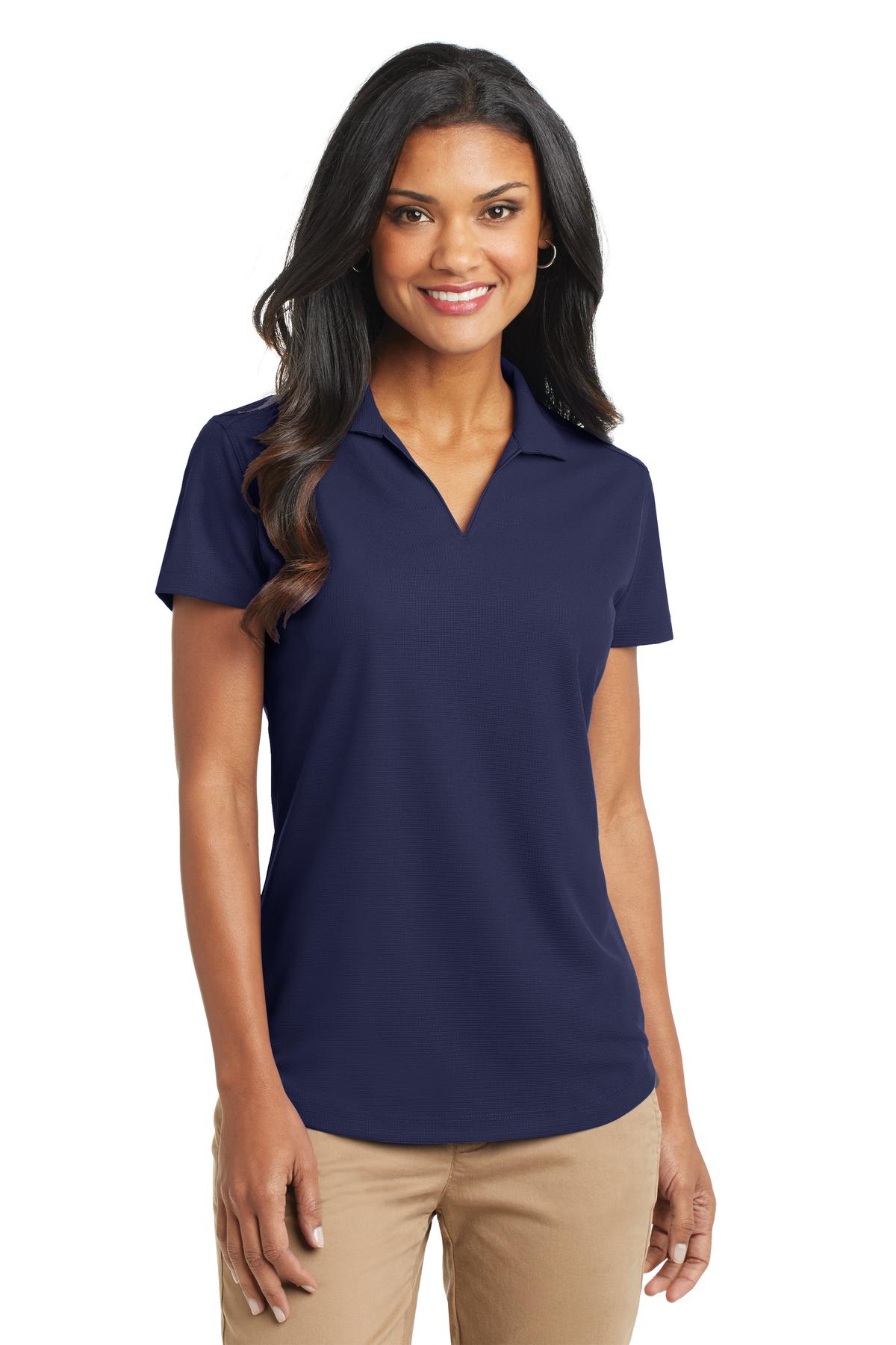 Custom Embroidery or DTF Print - Port Authority ® Women's Dry Zone ® Grid Polo. L572