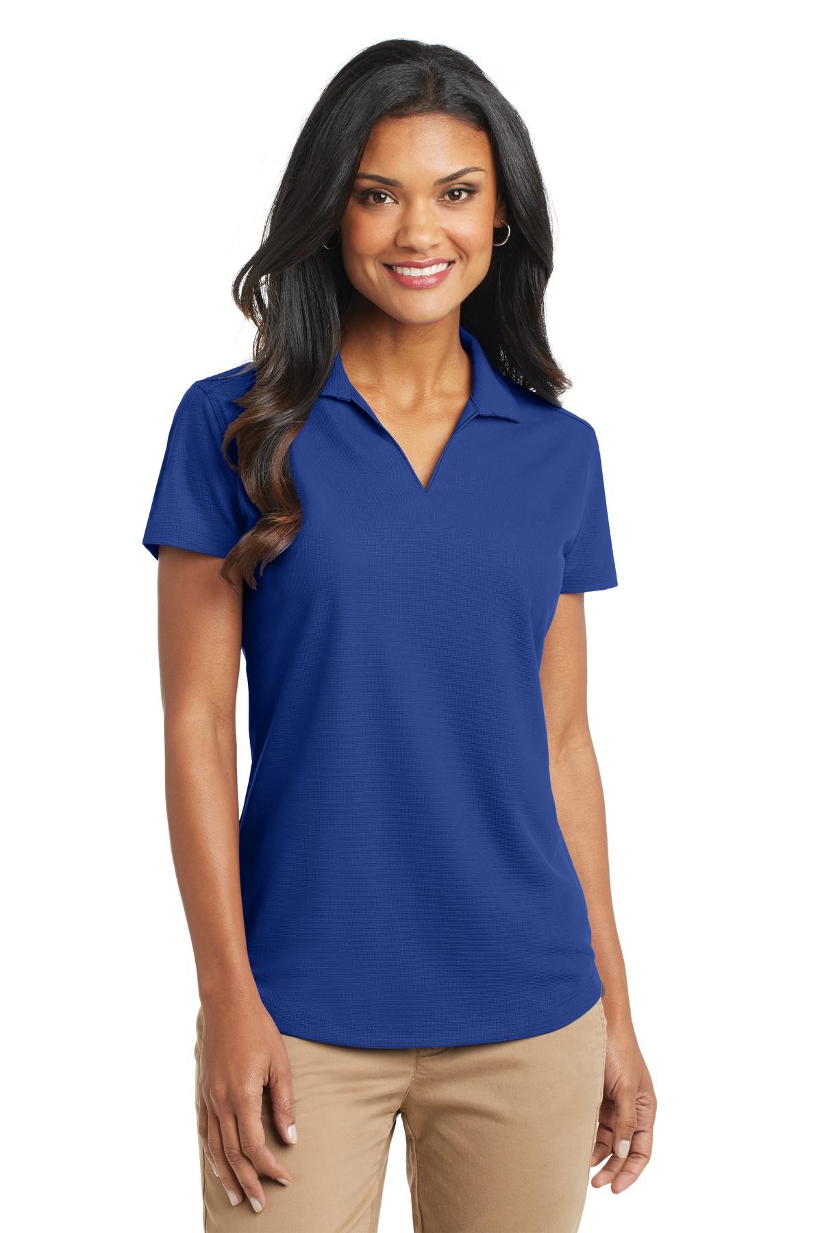 Custom Embroidery or DTF Print - Port Authority ® Women's Dry Zone ® Grid Polo. L572