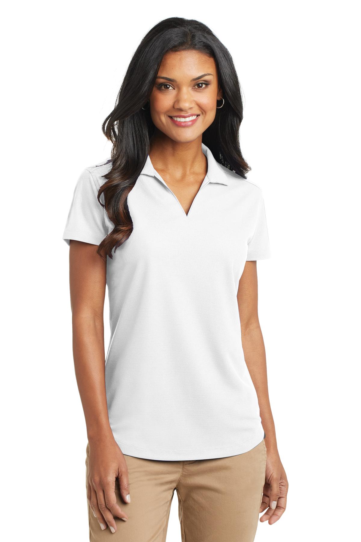 Custom Embroidery or DTF Print - Port Authority ® Women's Dry Zone ® Grid Polo. L572
