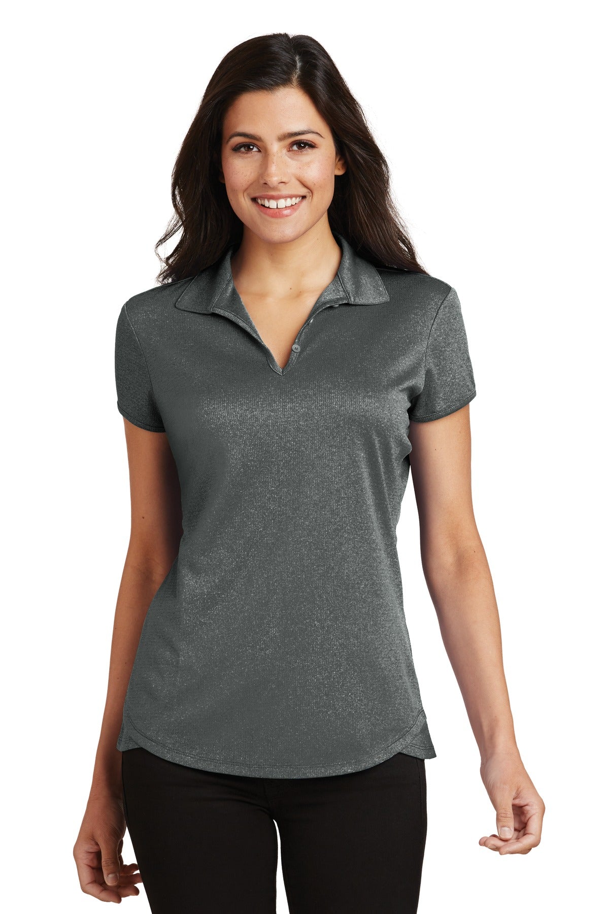Custom Embroidery or DTF Print - Port Authority ® Women's Trace Heather Polo. L576