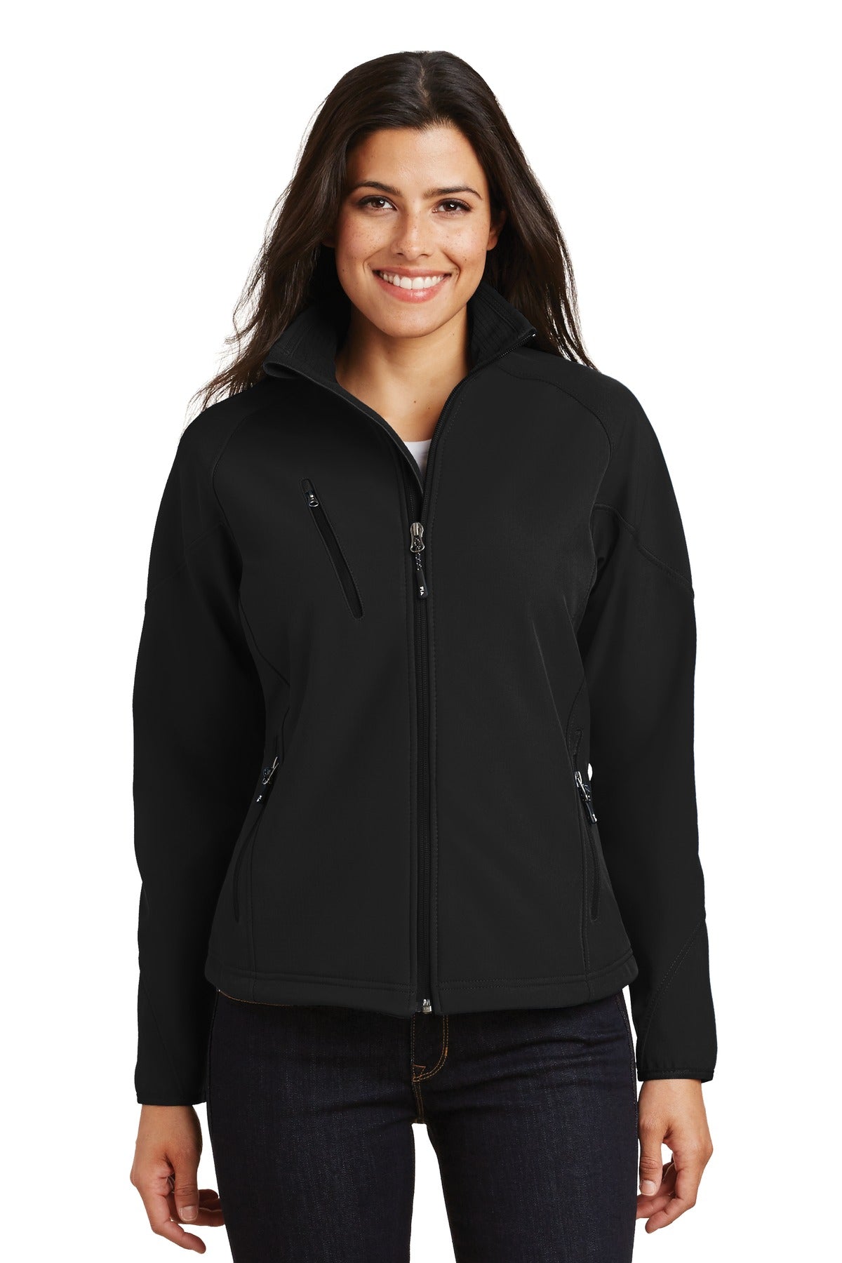 Custom Embroidered - Port Authority® Women's Textured Soft Shell Jacket. L705