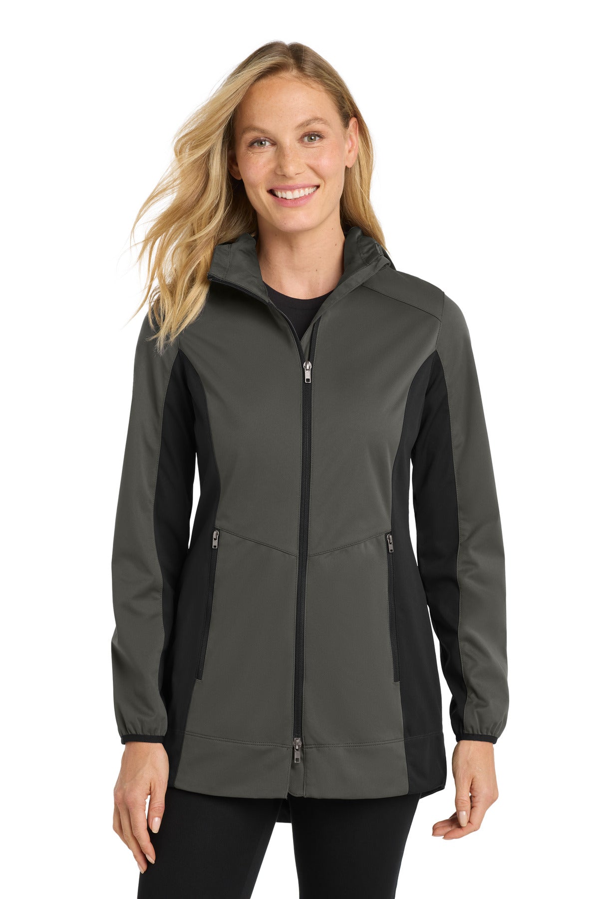 Custom Embroidery or DTF Print - Port Authority ® Women's Active Hooded Soft Shell Jacket. L719