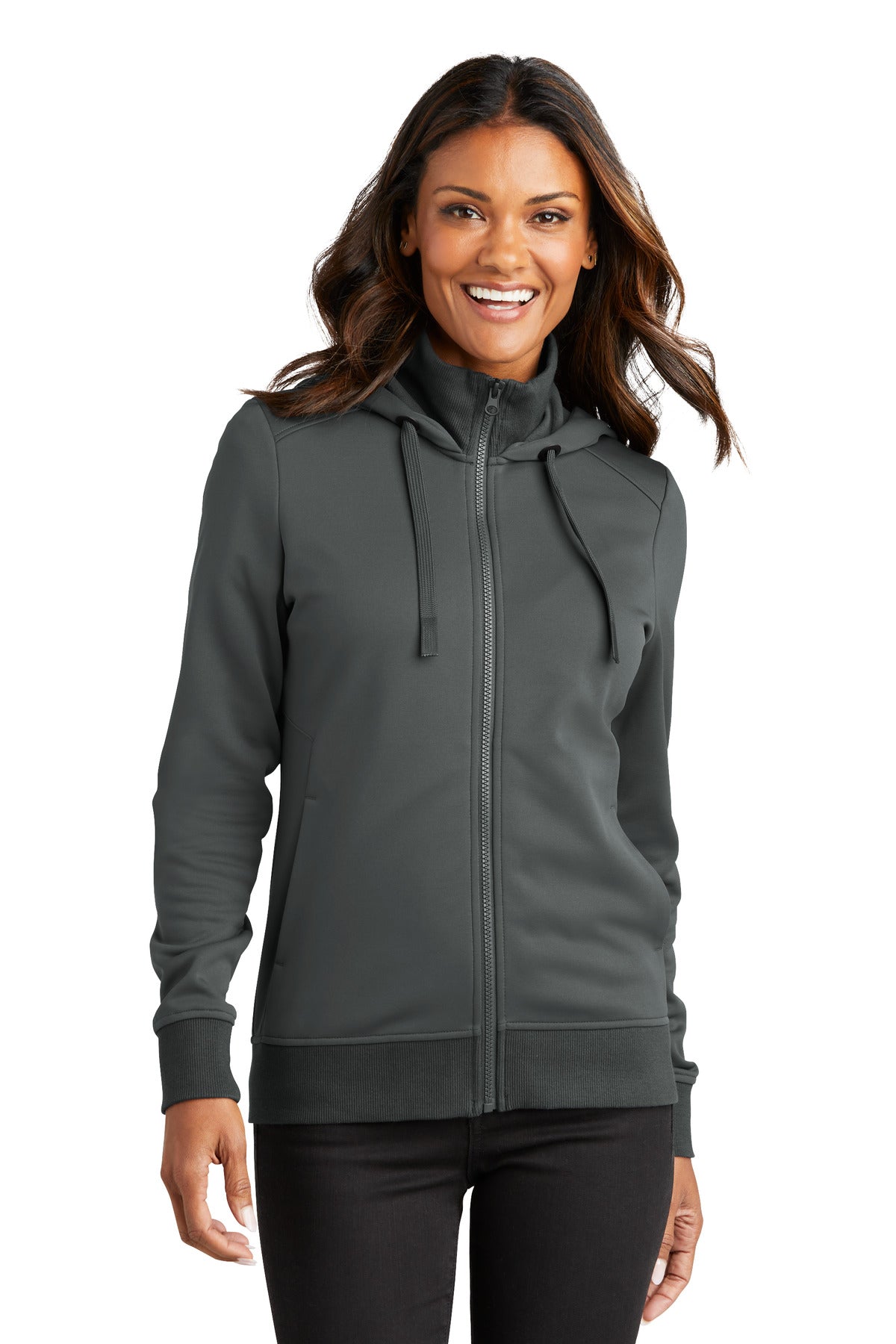 Custom Embroidered - Port Authority® Women's Smooth Fleece Hooded Jacket L814