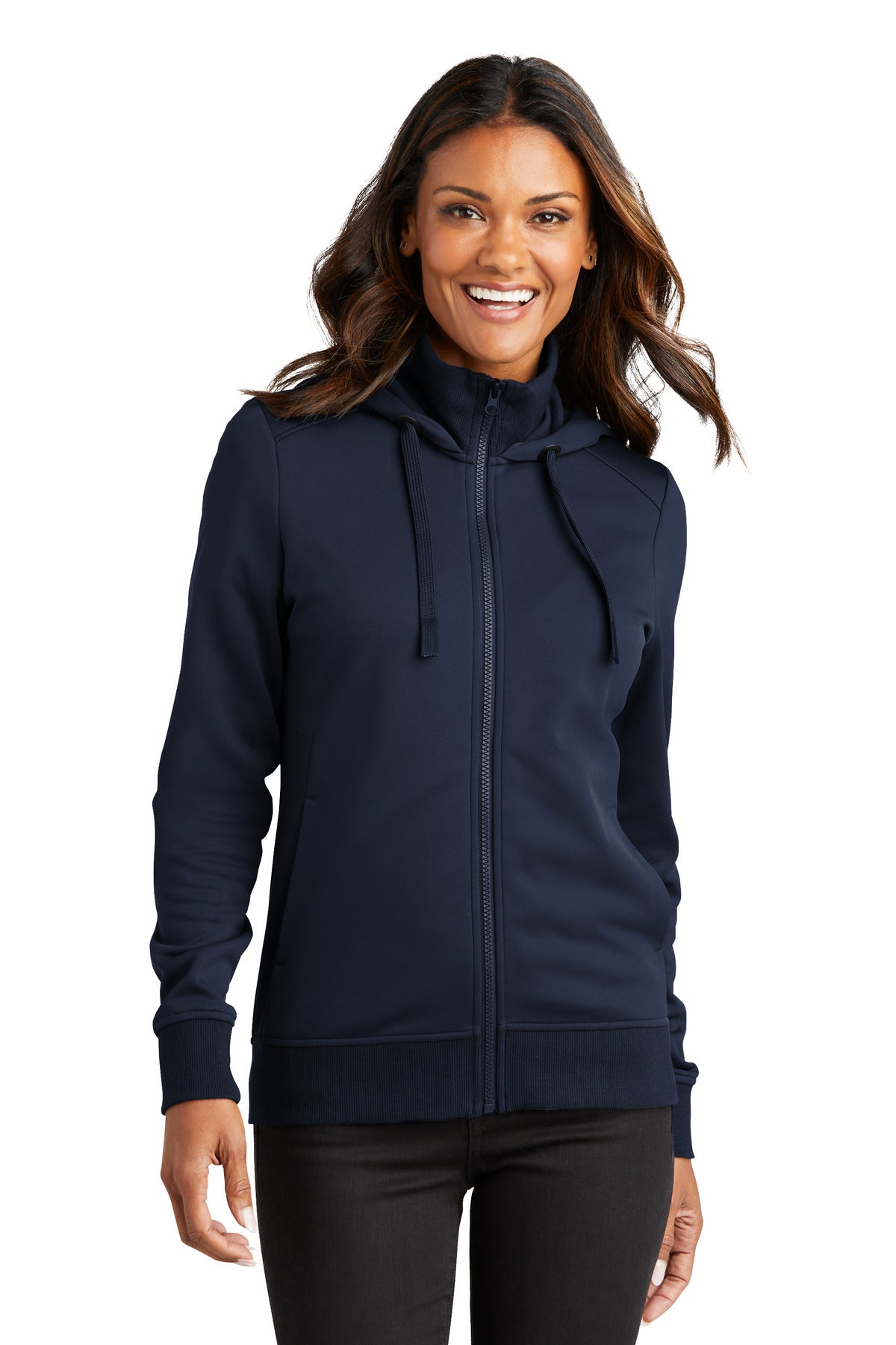 Custom Embroidery or DTF Print - Port Authority ® Women's Smooth Fleece Hooded Jacket L814