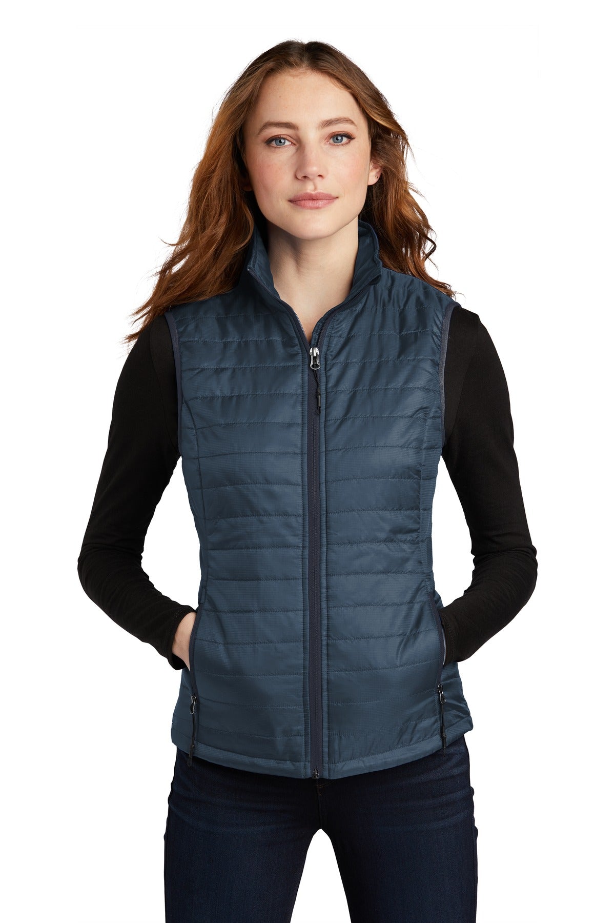 Custom Embroidery or DTF Print - Port Authority ® Women's Packable Puffy Vest L851