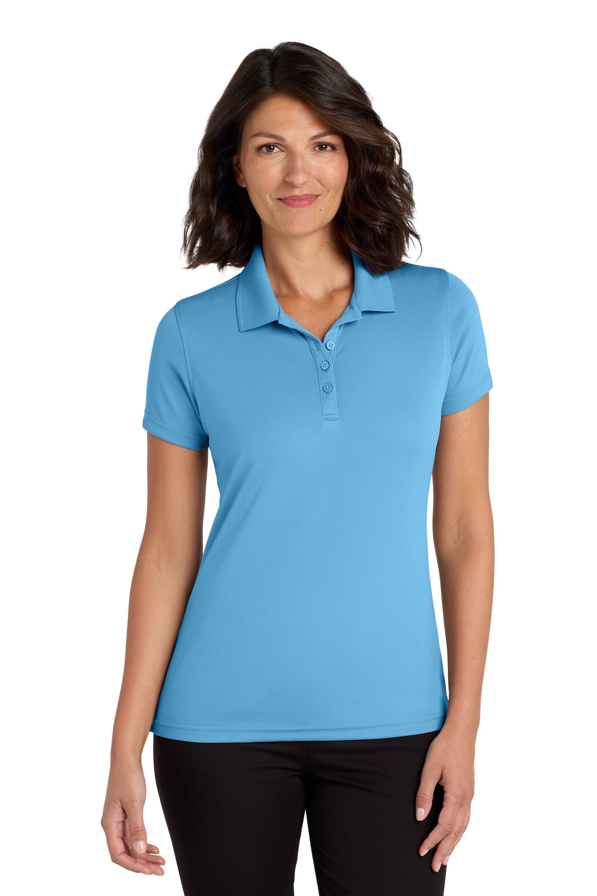 Custom Embroidery or DTF Print - Port Authority ® Women's Dry Zone ® UV Micro-Mesh Polo. LK110