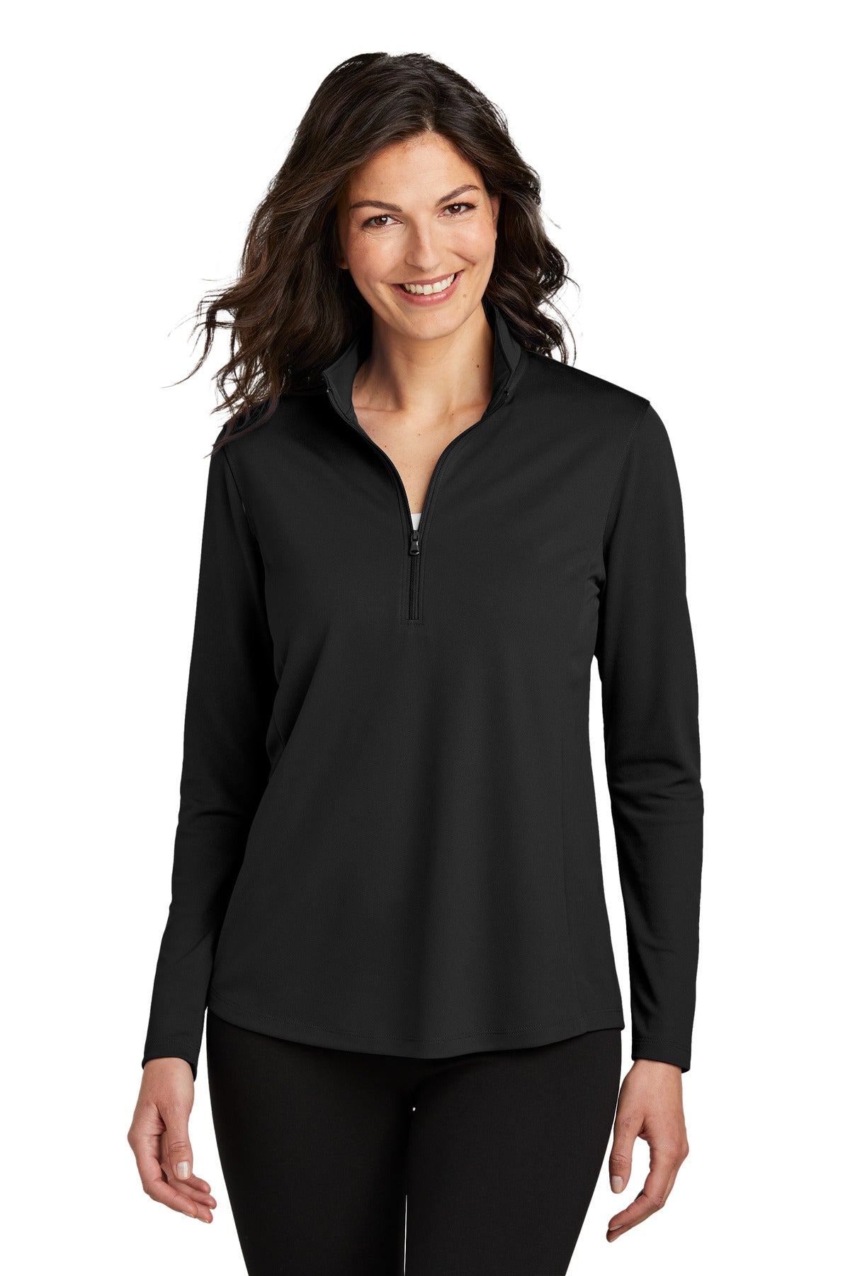 Custom Embroidered or DTF Print on Port Authority ® Women's Dry Zone ® UV Micro-Mesh 1/4-Zip LK112