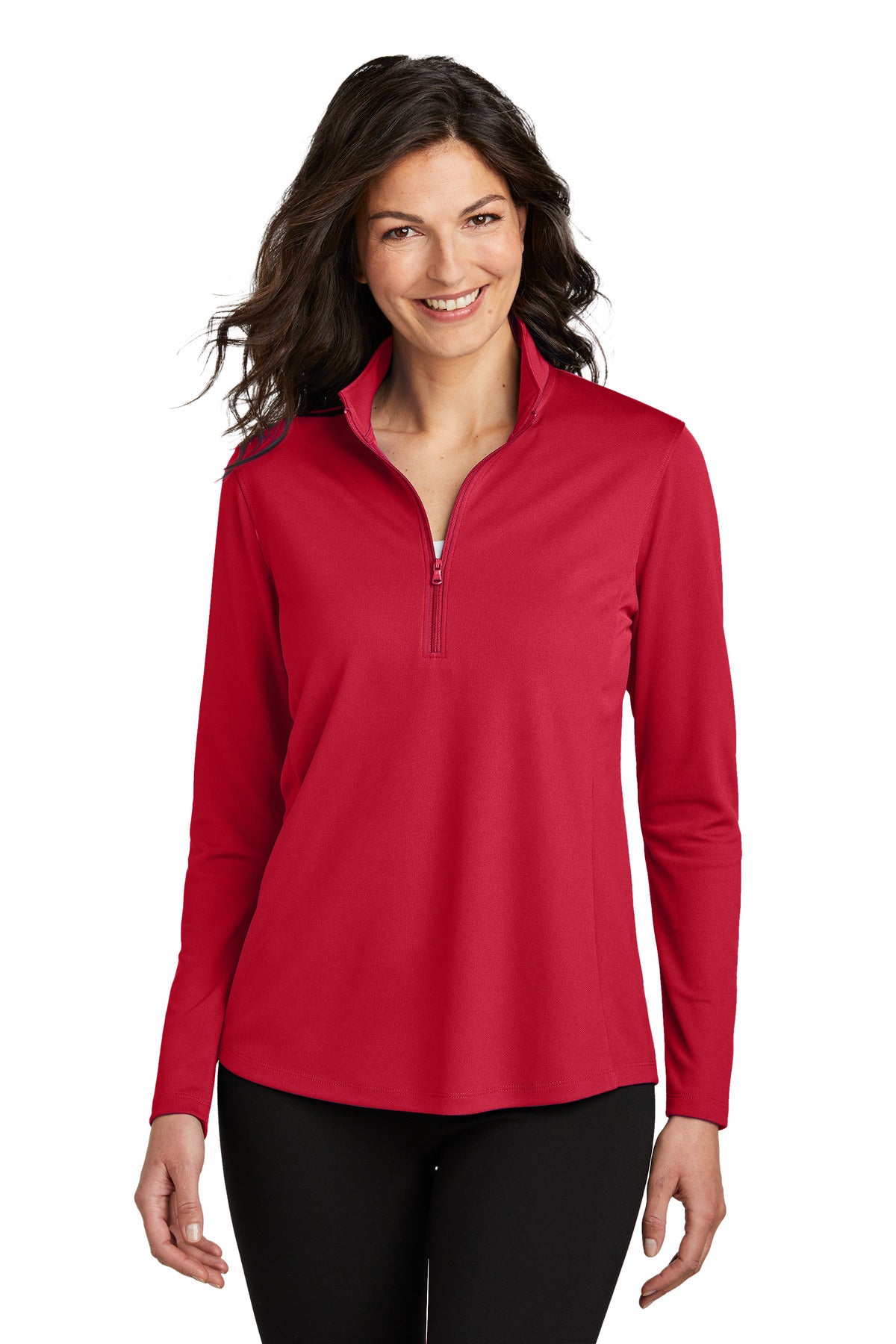 Custom Embroidered - Port Authority® Women's Dry Zone® UV Micro-Mesh 1/4-Zip LK112