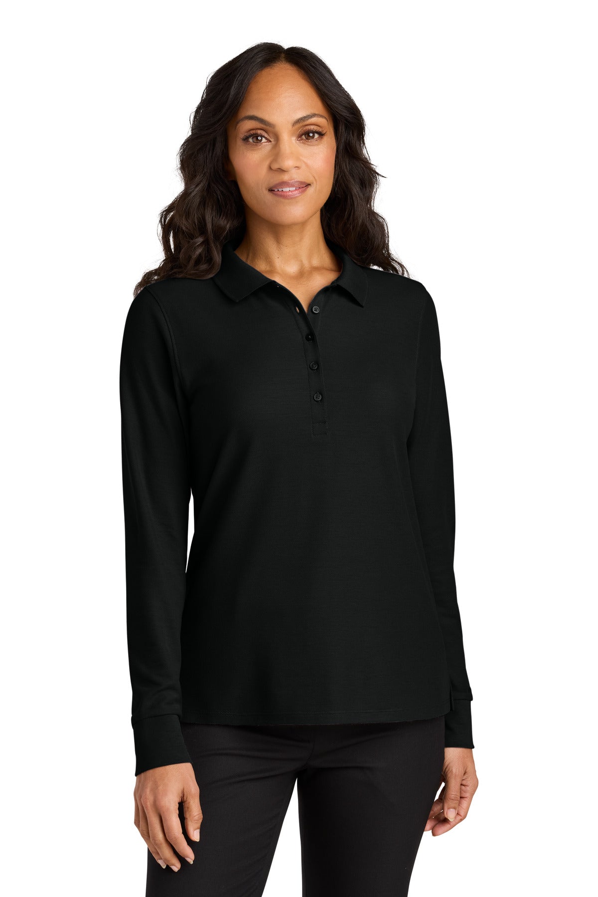 Custom Embroidered or DTF Printed - Port Authority® Women's Wearever Signature Pique Long Sleeve Polo LK200LS