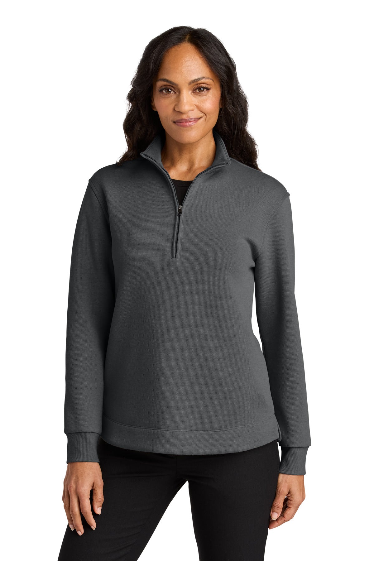 Custom Embroidered or DTF Print on Port Authority ® Women's Wearever Signature Double Pique 1/4-Zip LK210