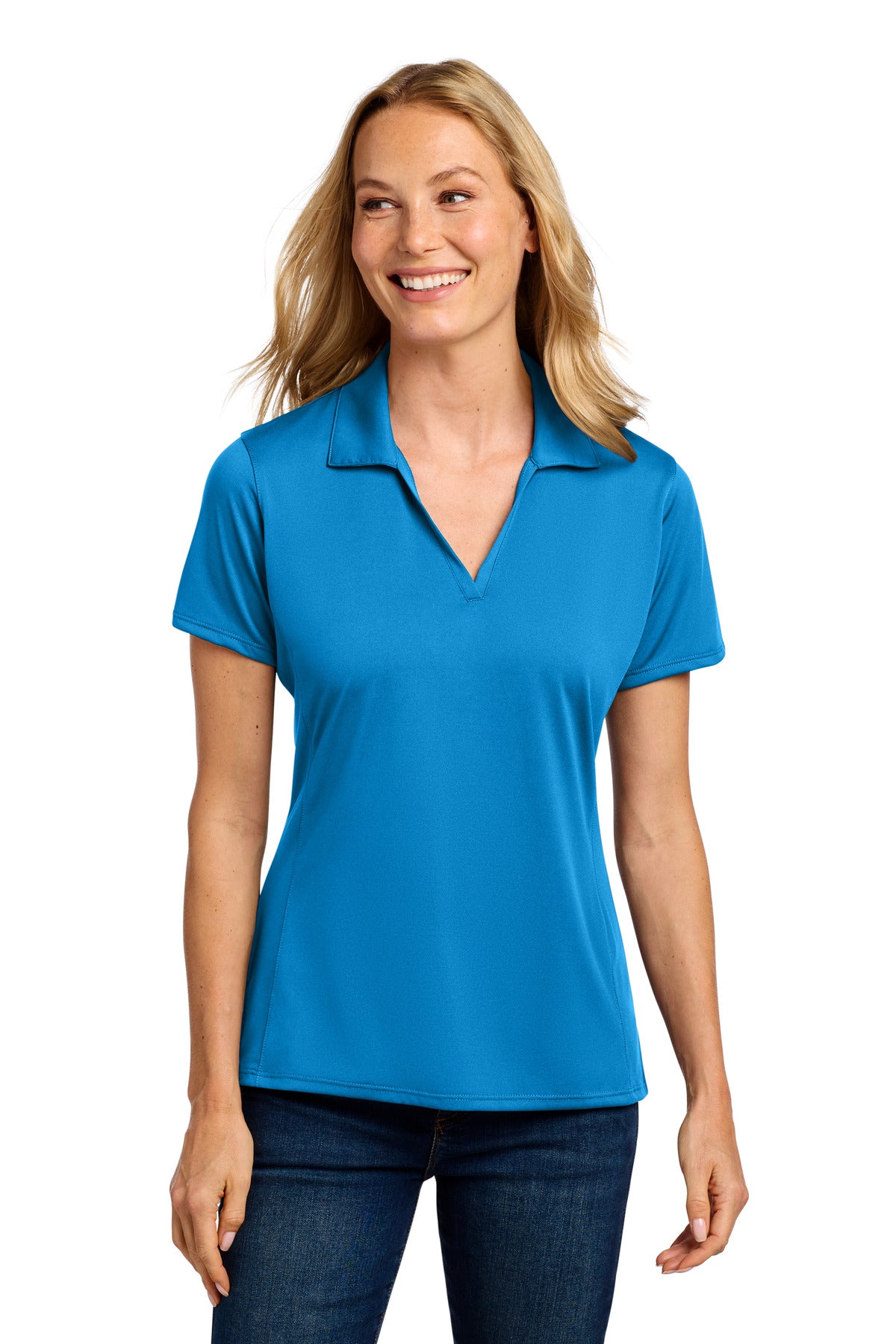 Custom Embroidery or DTF Print - Port Authority ® Women's Performance Staff Polo LK398