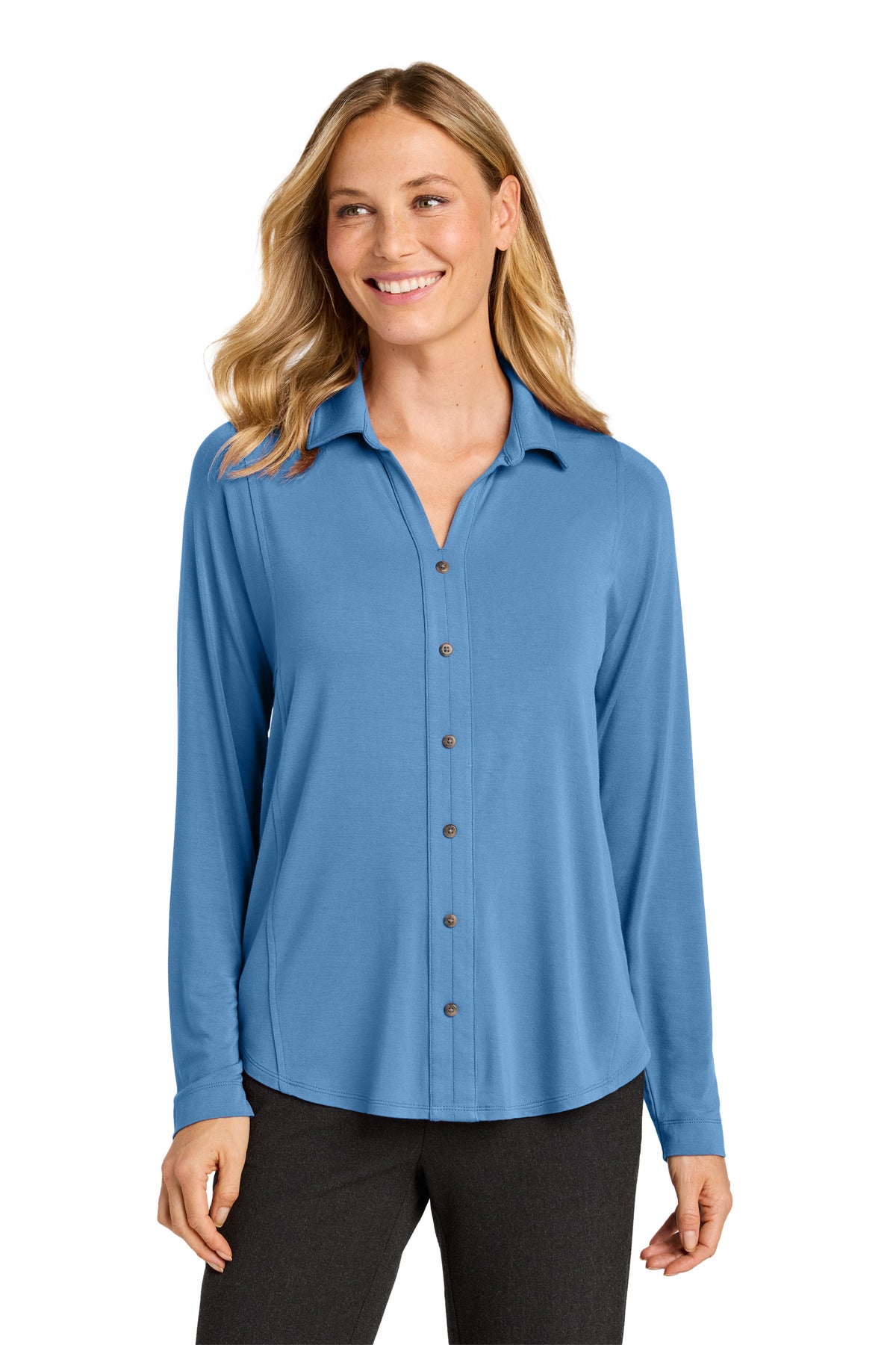 Custom Embroidery or DTF Print - Port Authority ® Women's Luxe Knit Button Tunic LK5602