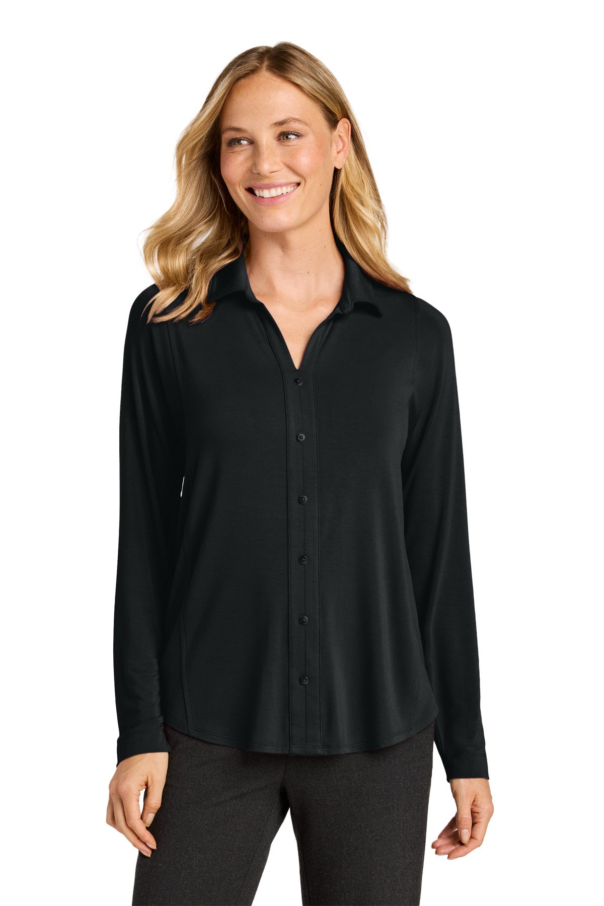 Custom Embroidery or DTF Print - Port Authority ® Women's Luxe Knit Button Tunic LK5602