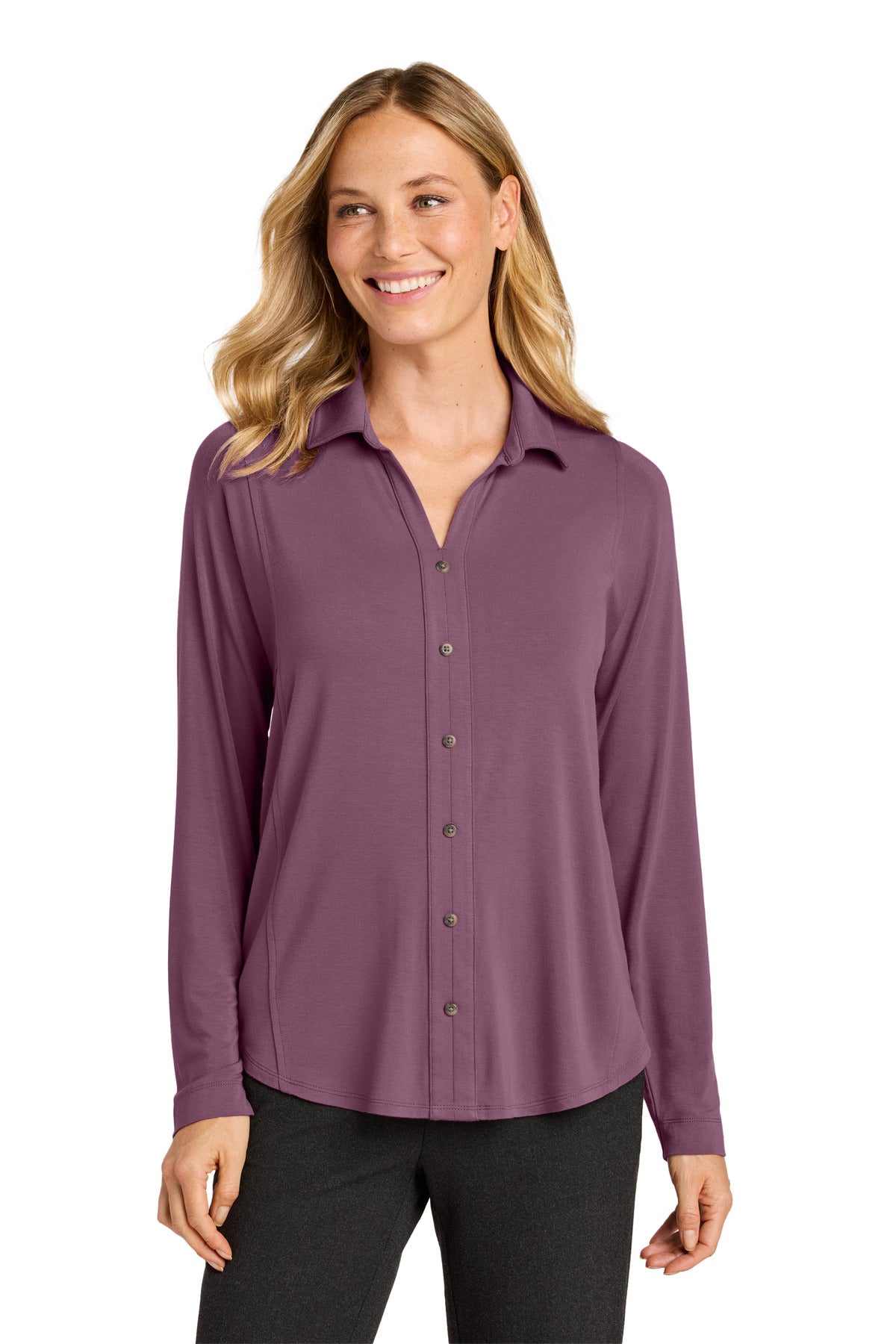Custom Embroidery or DTF Print - Port Authority ® Women's Luxe Knit Button Tunic LK5602