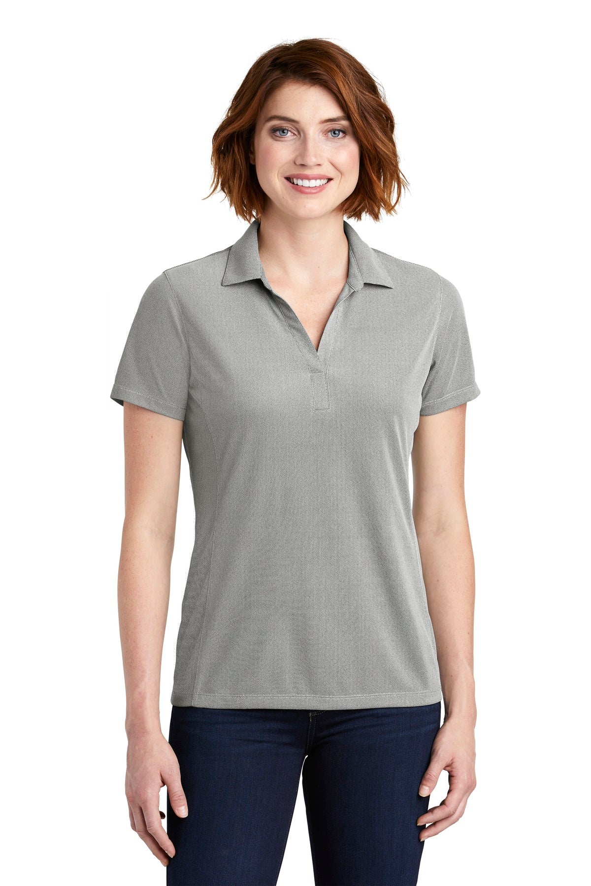 Custom Embroidered - Port Authority © Women's Poly Oxford Pique Polo. LK582