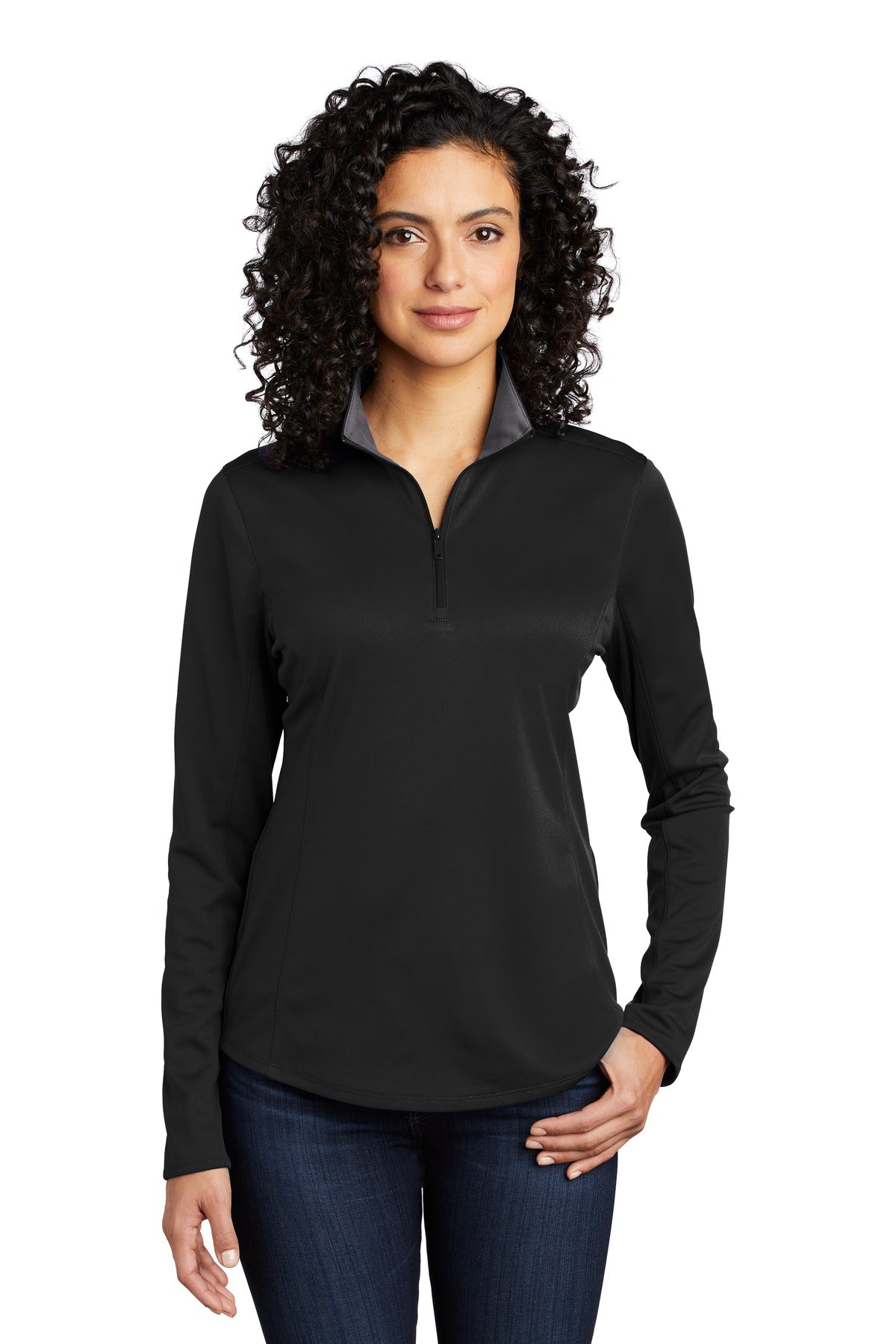 Custom Embroidered - Port Authority ® Women's Silk Touch ® Performance 1/4-Zip LK584