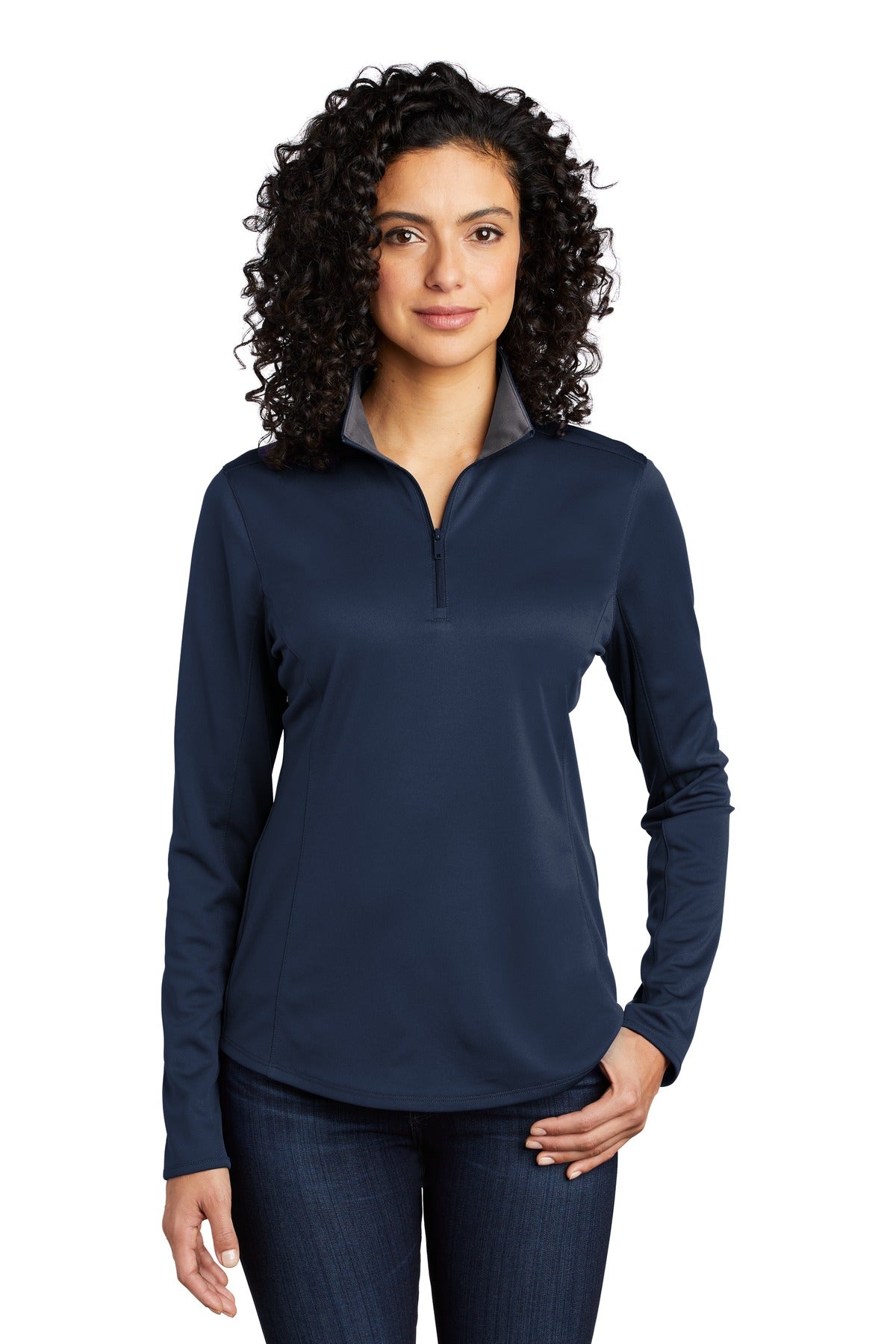 Custom Embroidered - Port Authority ® Women's Silk Touch ® Performance 1/4-Zip LK584