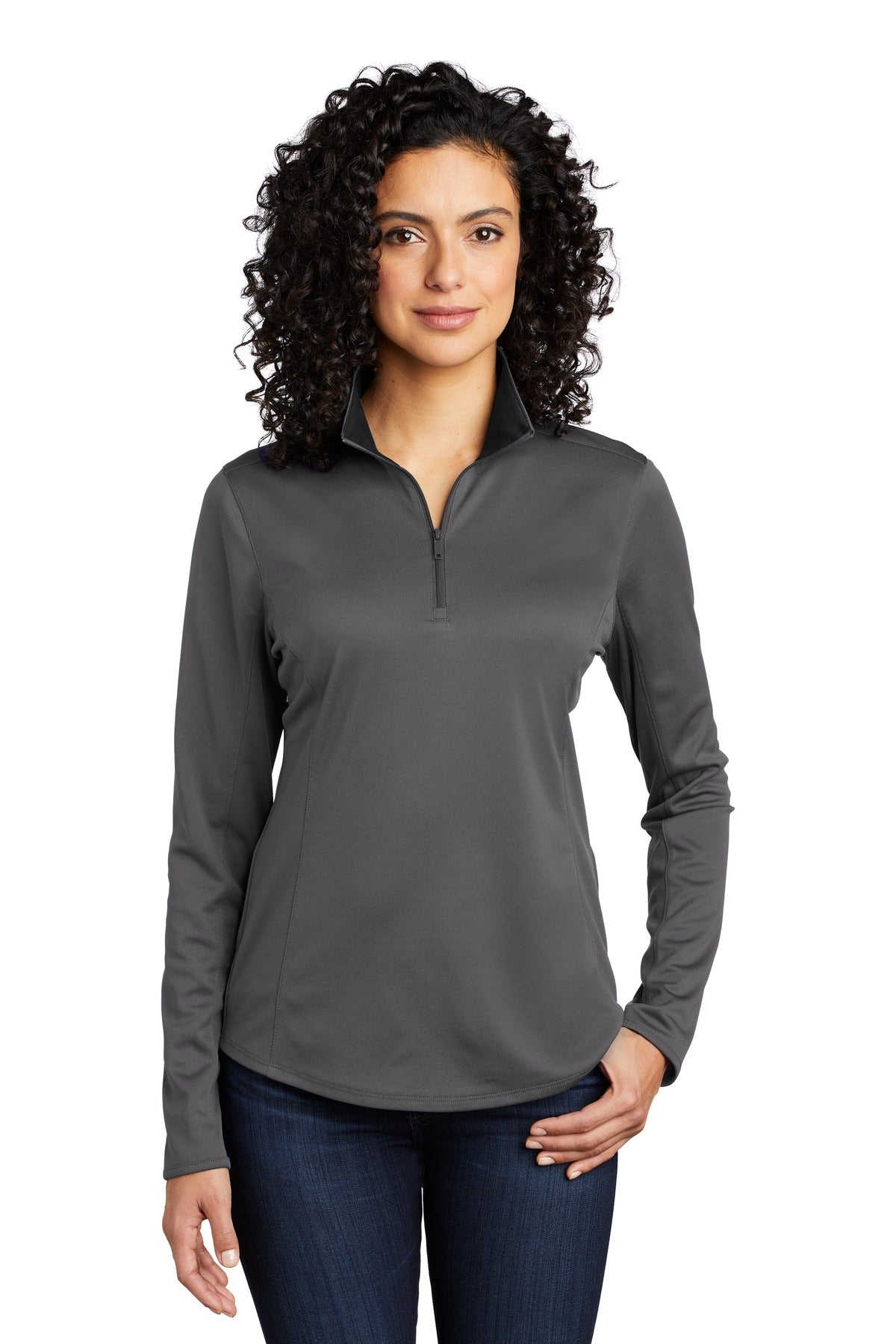 Custom Embroidered - Port Authority ® Women's Silk Touch ® Performance 1/4-Zip LK584