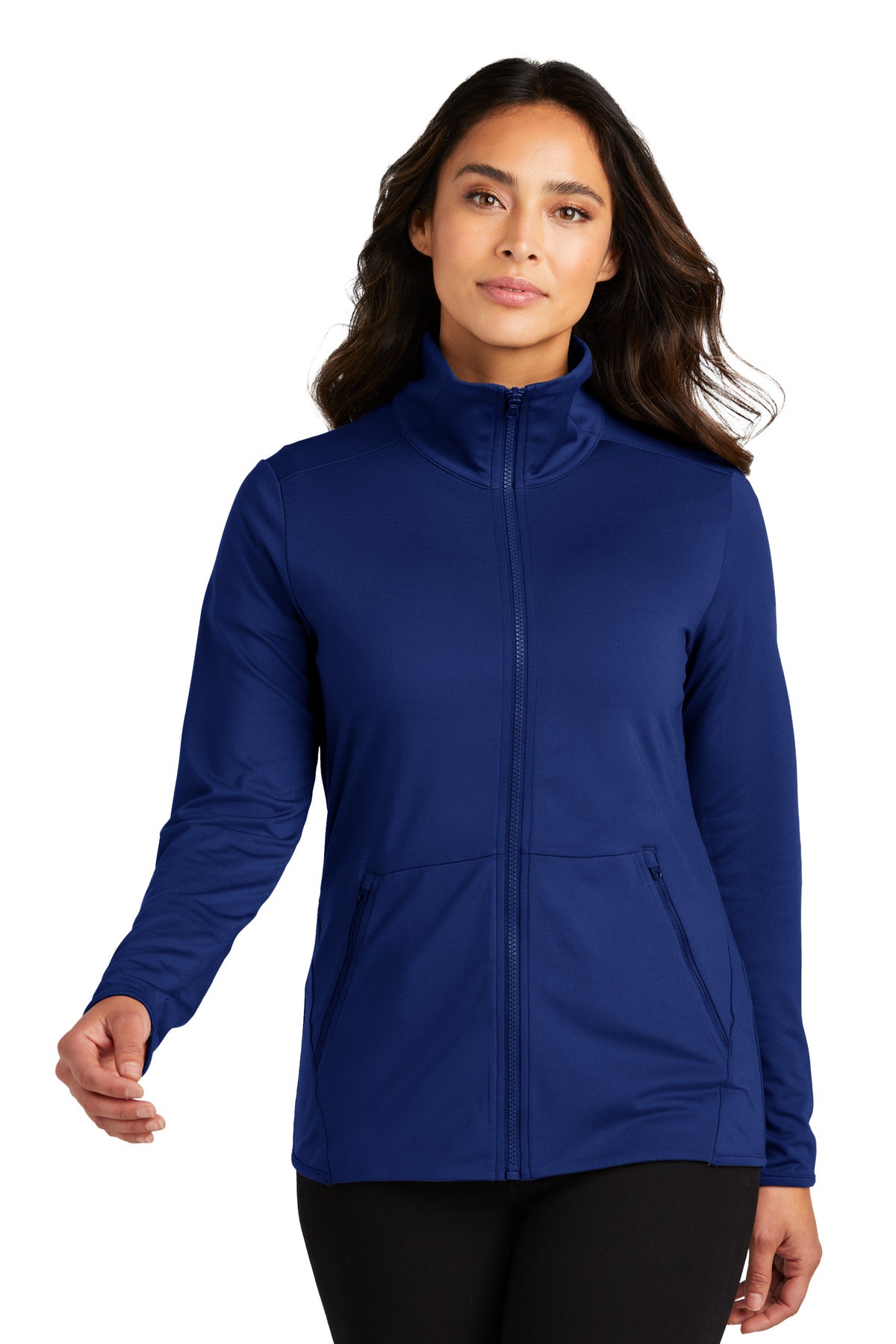Custom Embroidered or DTF Print on Port Authority ® Women's Accord Stretch Fleece Full-Zip LK595