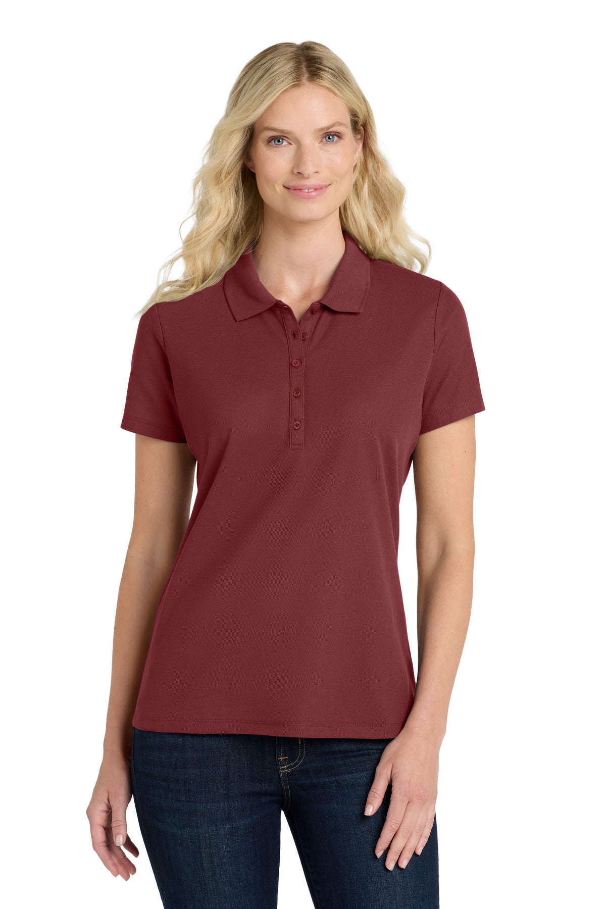 Custom Embroidery or DTF Print - Port Authority ® Women's SuperPro React ™ Polo. LK810