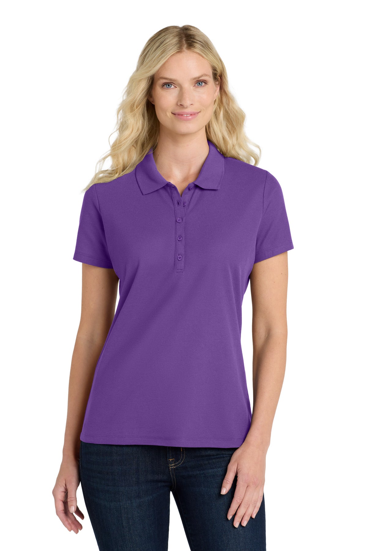 Custom Embroidery or DTF Print - Port Authority ® Women's SuperPro React ™ Polo. LK810