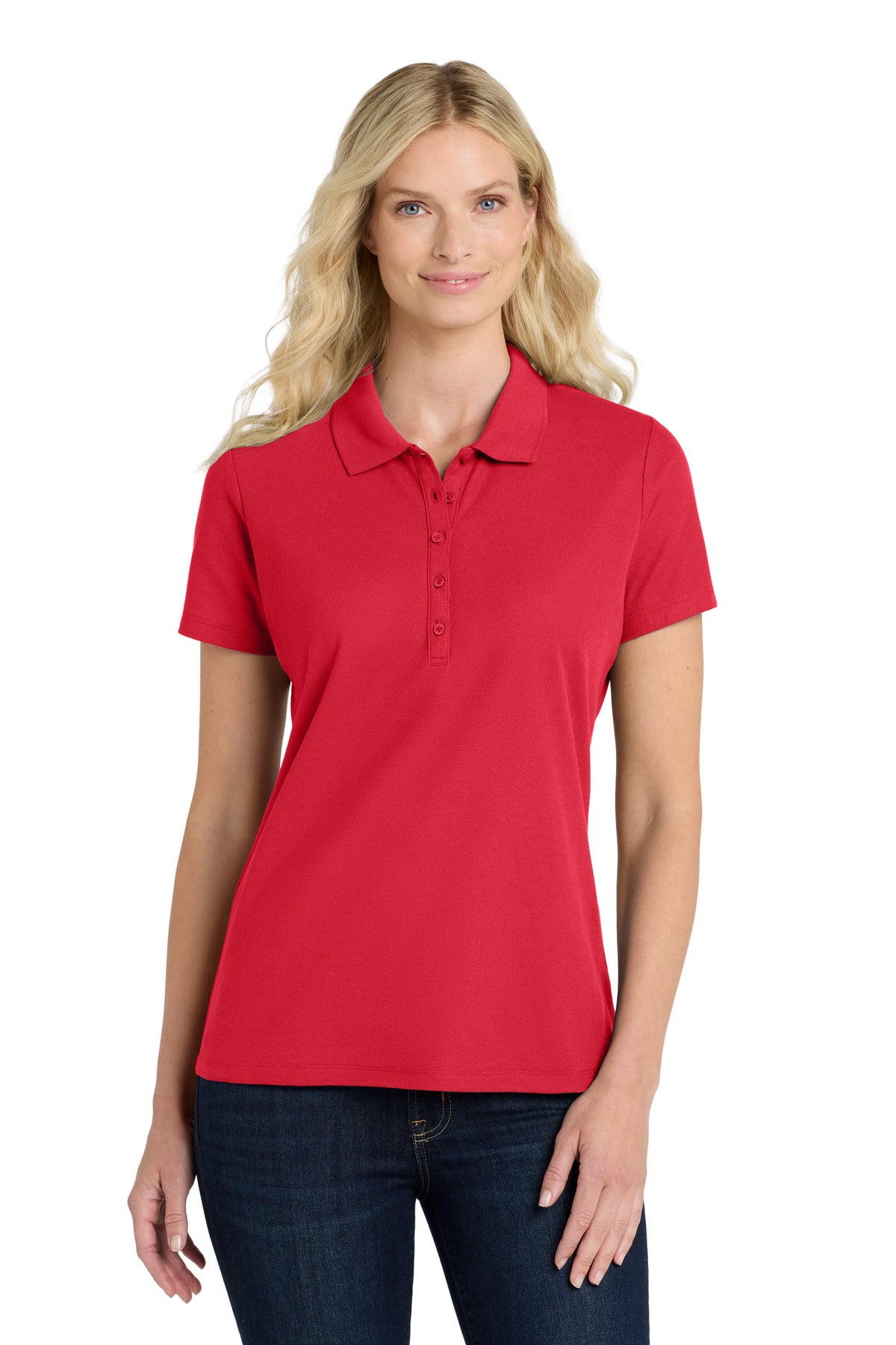 Custom Embroidery or DTF Print - Port Authority ® Women's SuperPro React ™ Polo. LK810