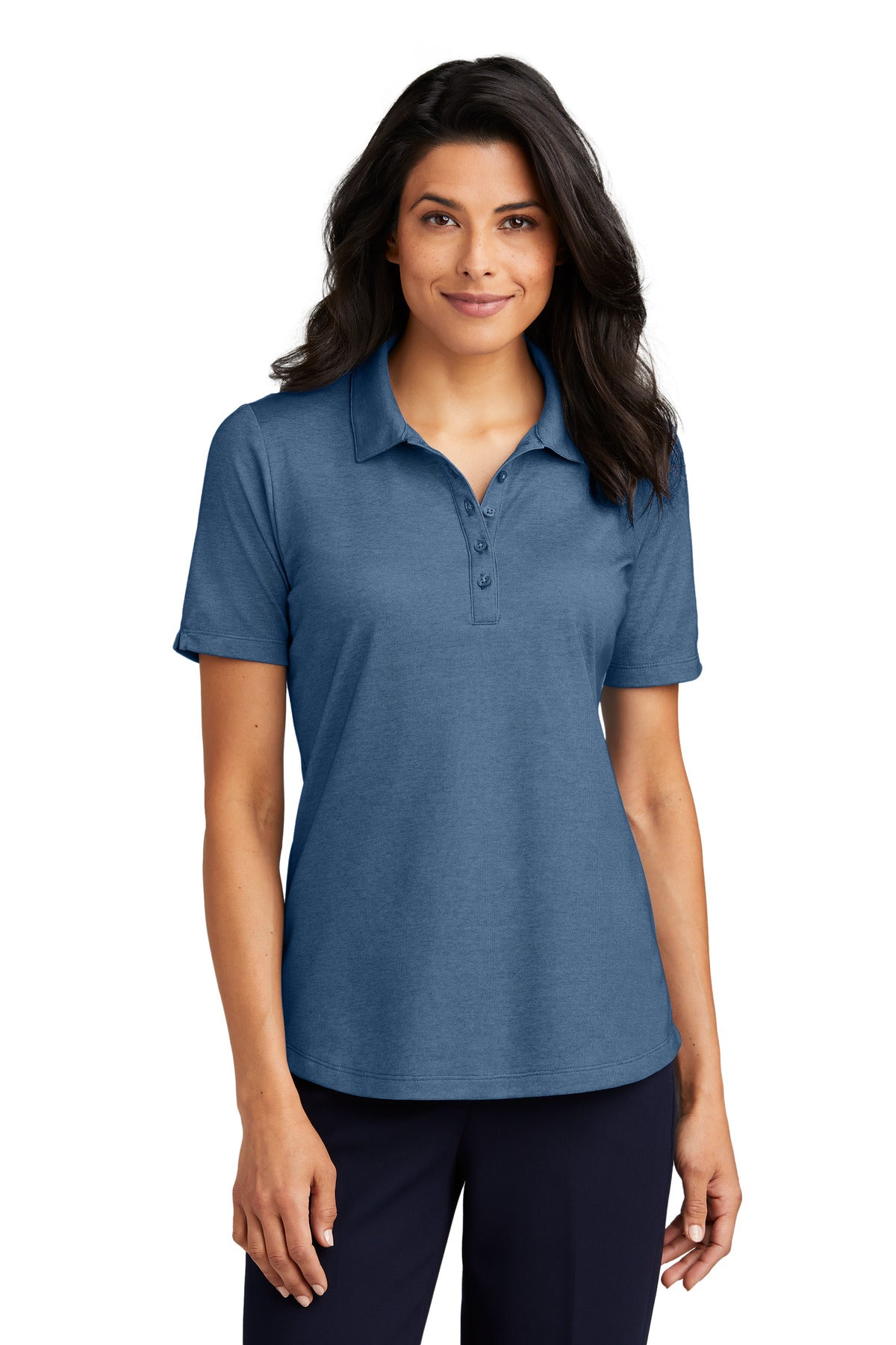 Custom Embroidered - Port Authority© Women's Fine Pique Blend Polo LK830