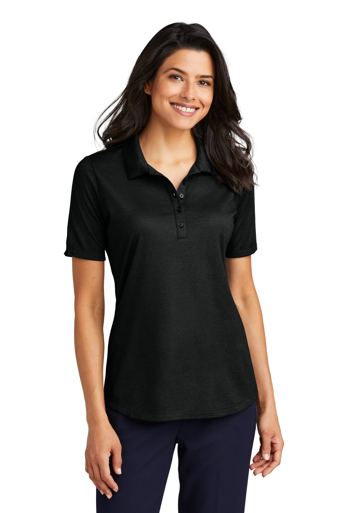 Custom Embroidered - Port Authority© Women's Fine Pique Blend Polo LK830