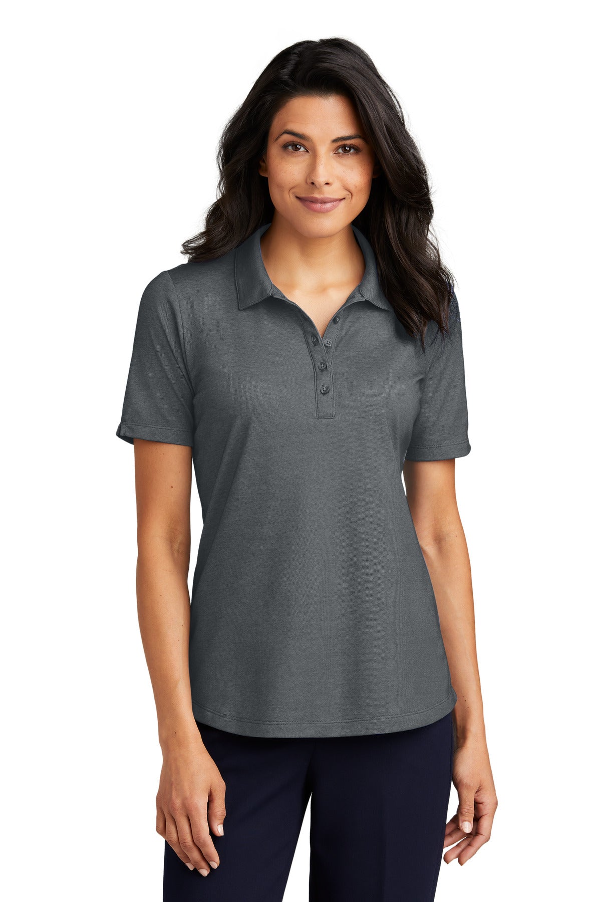 Custom Embroidered - Port Authority© Women's Fine Pique Blend Polo LK830