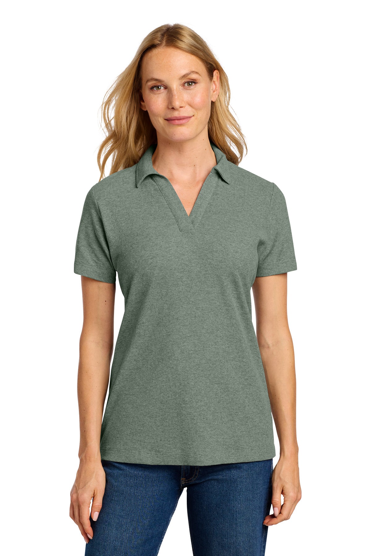 Custom Embroidery or DTF Print - Port Authority ® Women's C-FREE ® Cotton Blend Pique Polo LK867