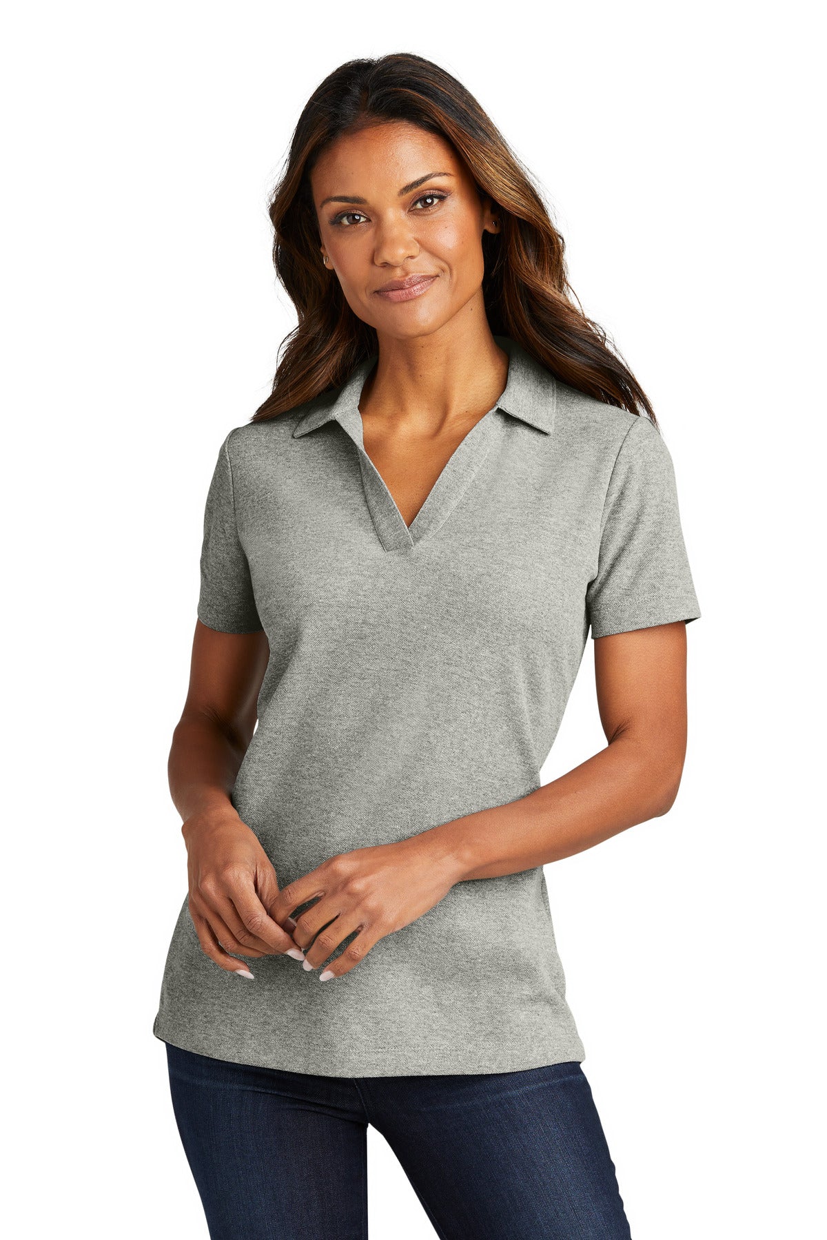 Custom Embroidered - Port Authority© Women's C-FREE© Cotton Blend Pique Polo LK867