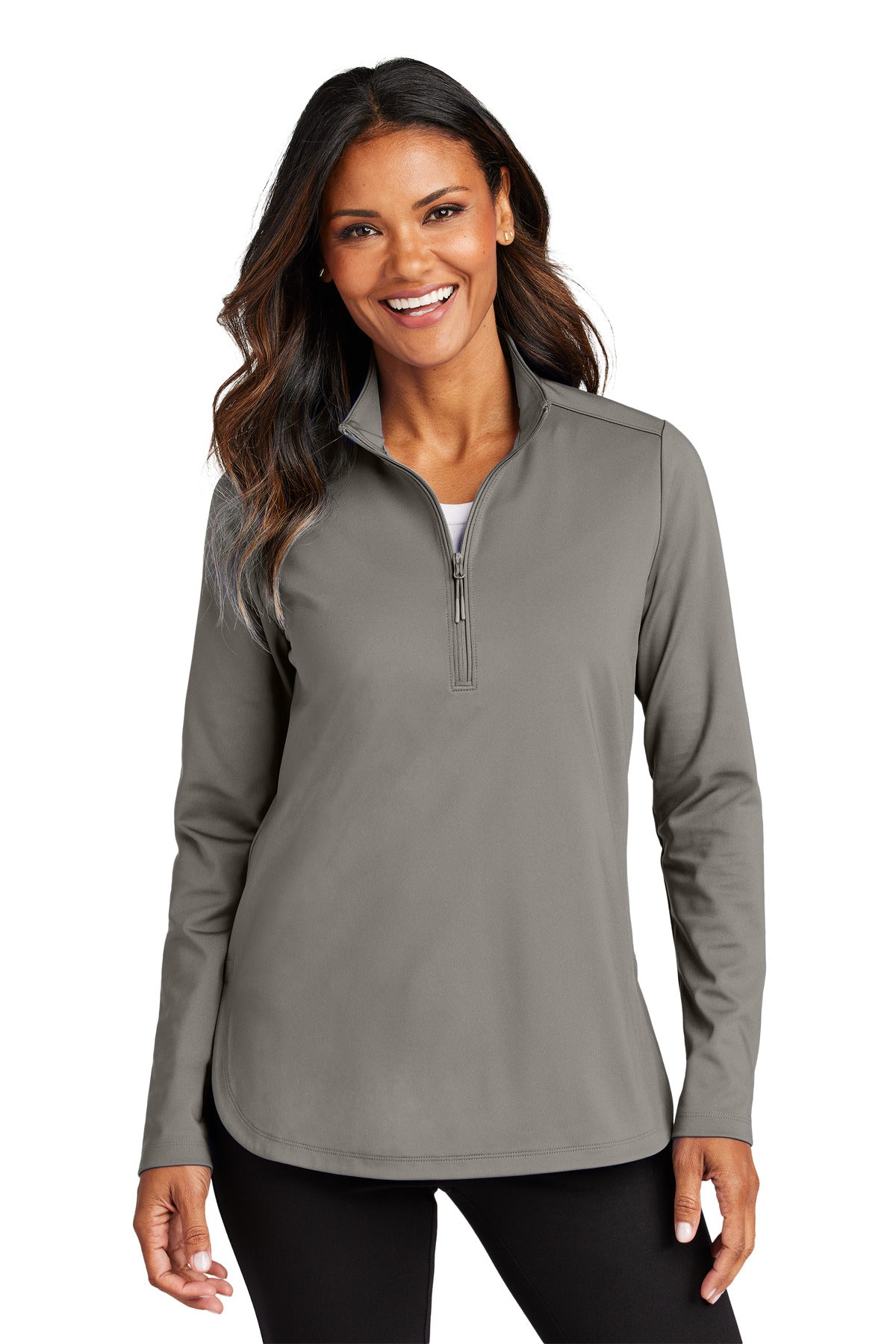 Custom Embroidered or DTF Print on Port Authority ® Women's C-FREE ® Double Knit 1/4-Zip LK880