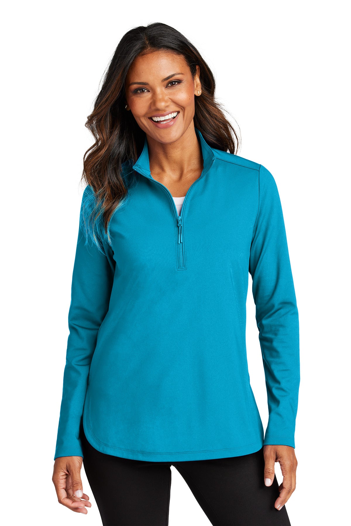 Custom Embroidered or DTF Print on Port Authority ® Women's C-FREE ® Double Knit 1/4-Zip LK880