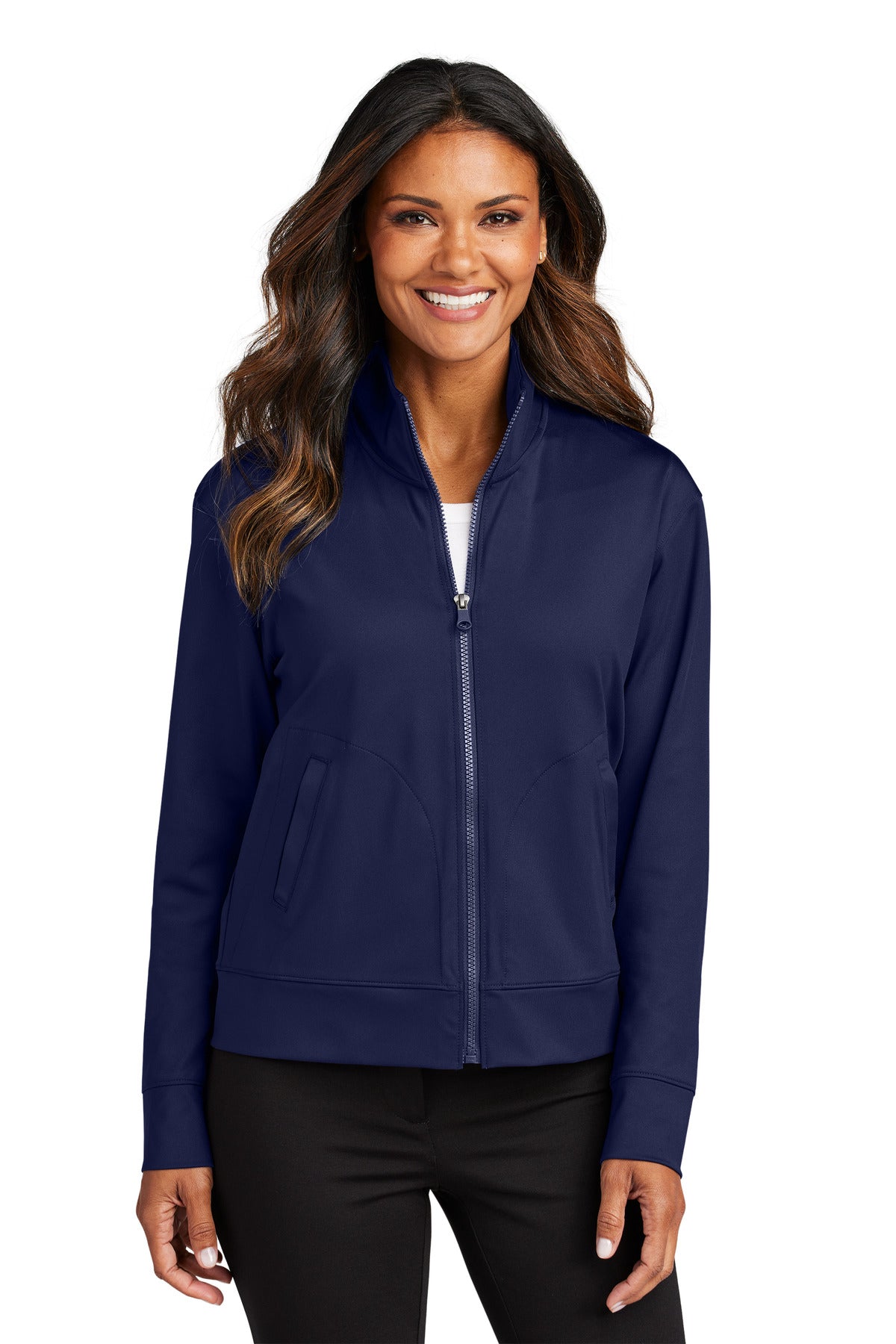Custom Embroidered or DTF Print on Port Authority ® Women's C-FREE ® Double Knit Full-Zip LK881