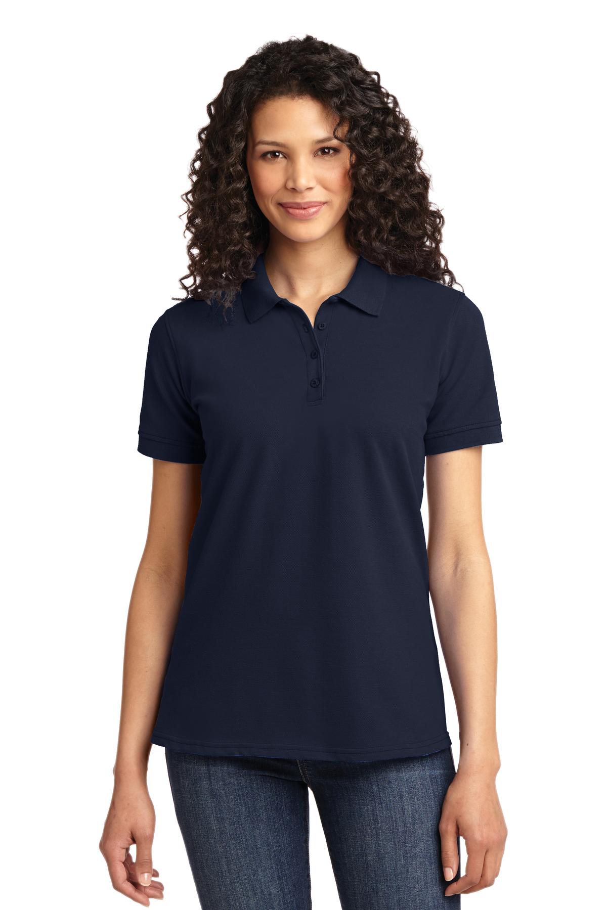Custom Embroidered - Port & Company© Women's Core Blend Pique Polo. LKP155